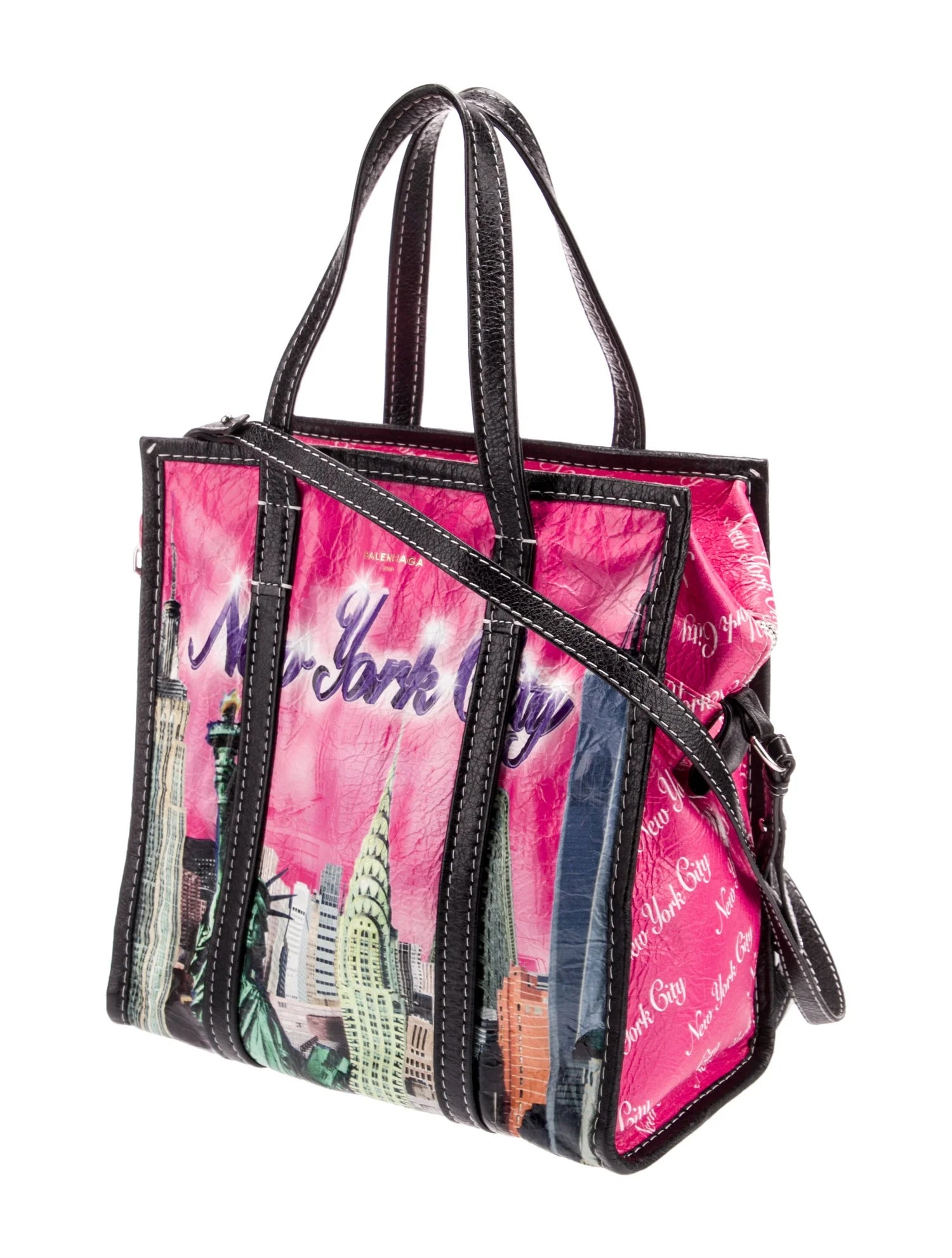 Balenciaga "NYC" Leather Bazar Bag