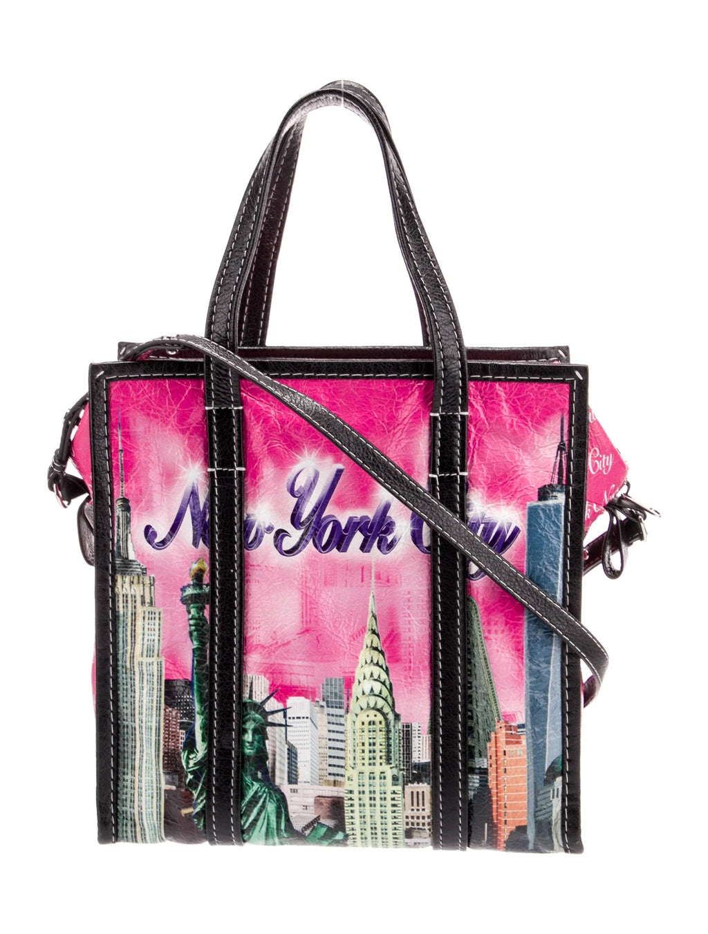 Balenciaga "NYC" Leather Bazar Bag