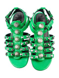 Balenciaga Leather Gladiator Studded Sandals