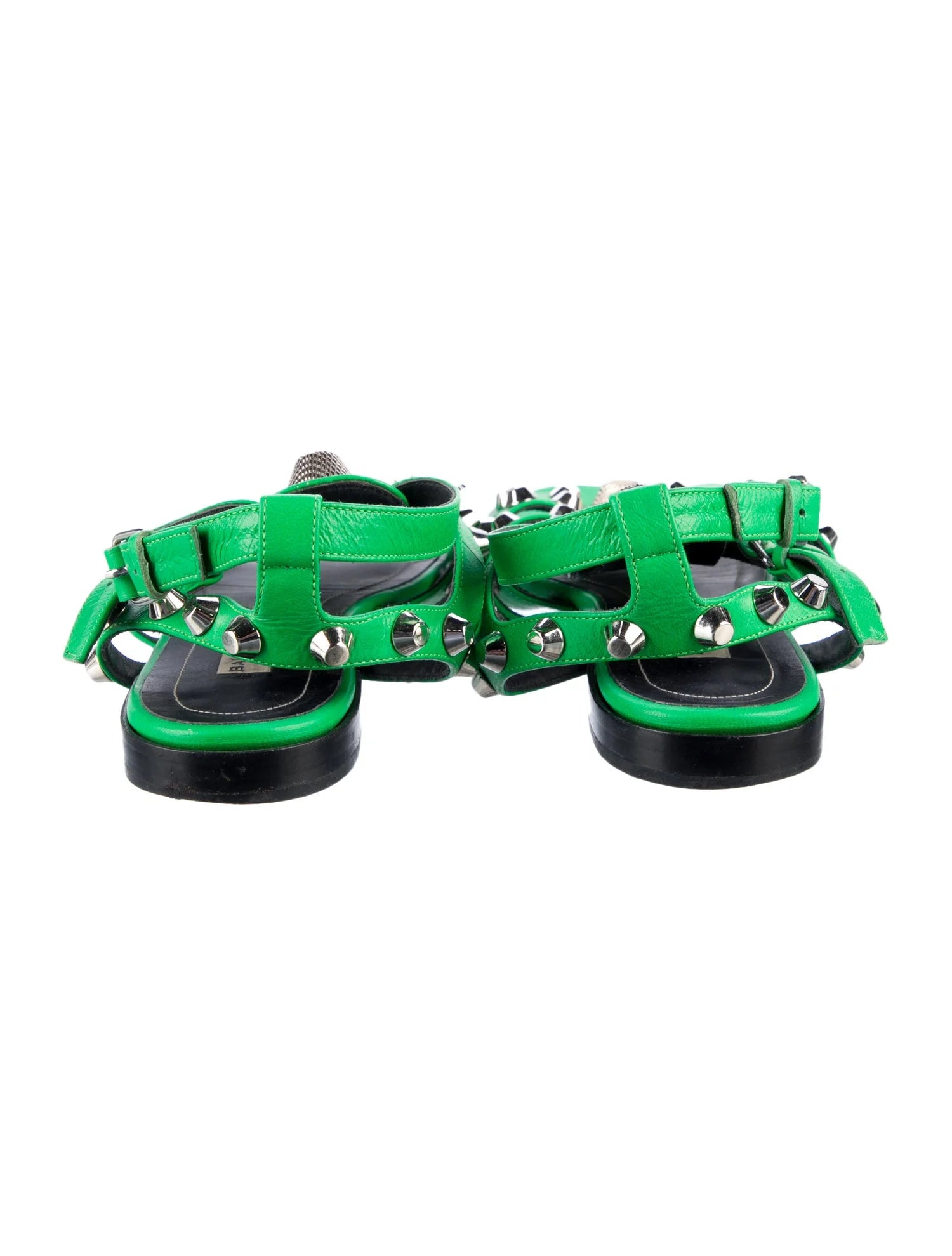 Balenciaga Leather Gladiator Studded Sandals