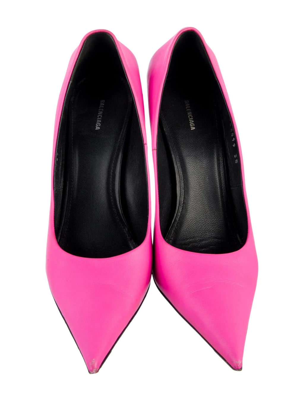 Balenciaga Fuchsia Leather Knife Pumps