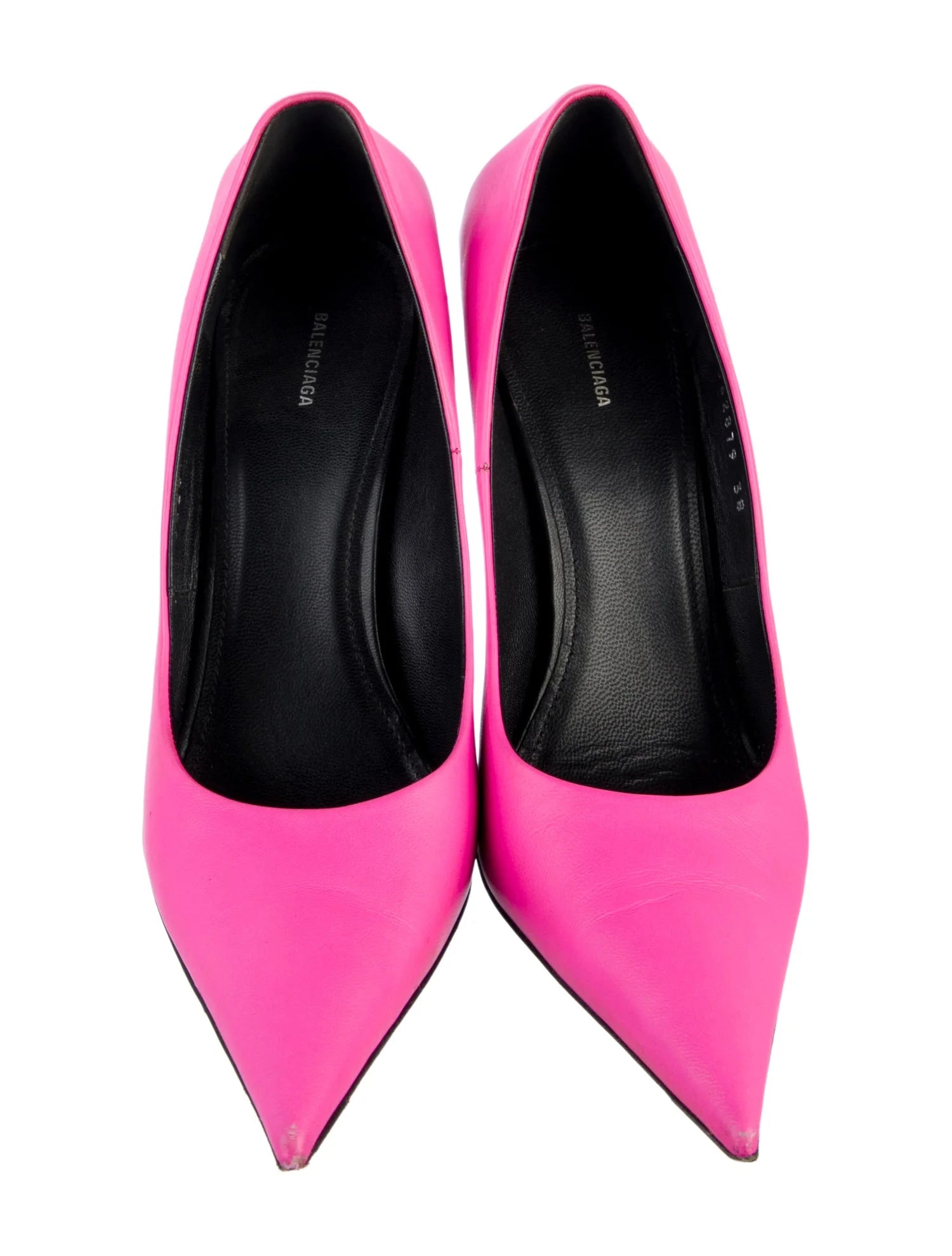 Balenciaga Fuchsia Leather Knife Pumps