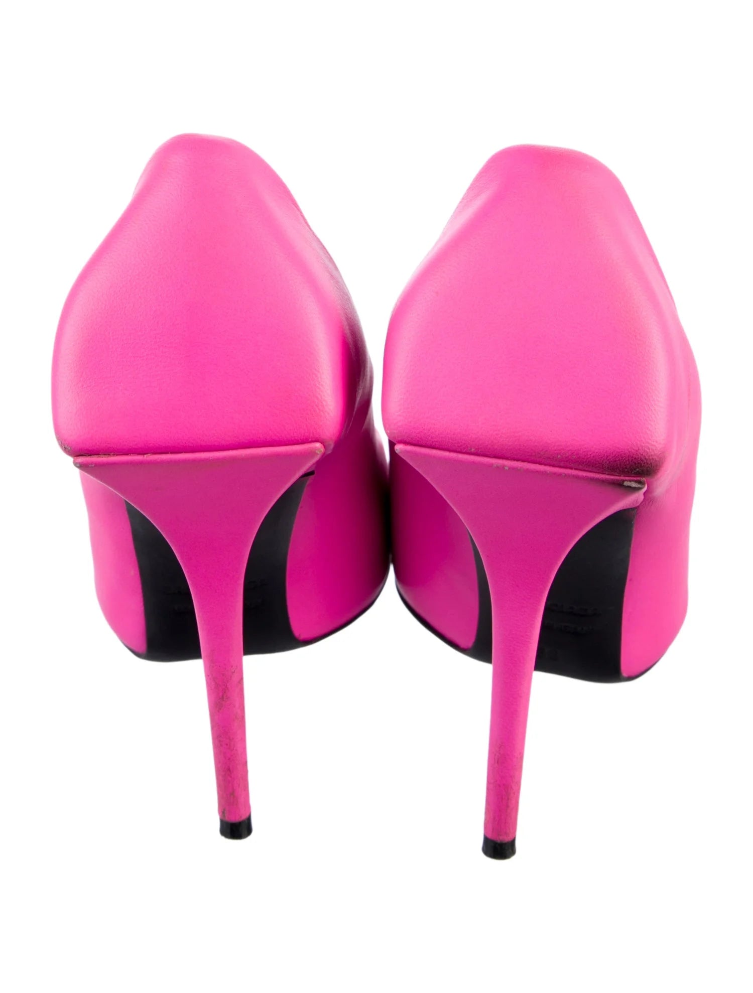 Balenciaga Fuchsia Leather Knife Pumps
