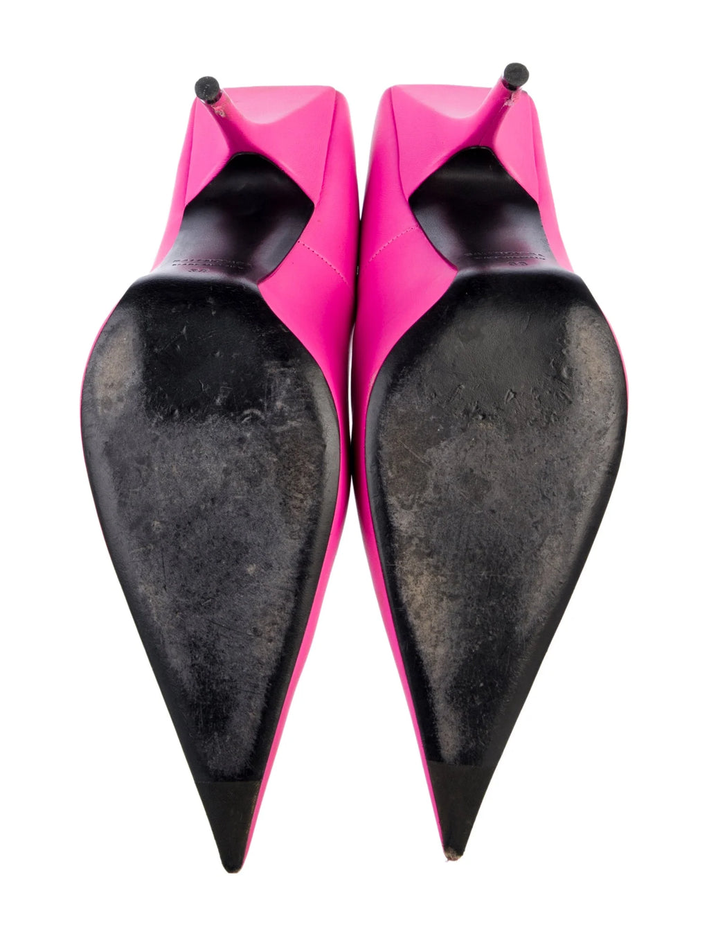 Balenciaga Fuchsia Leather Knife Pumps