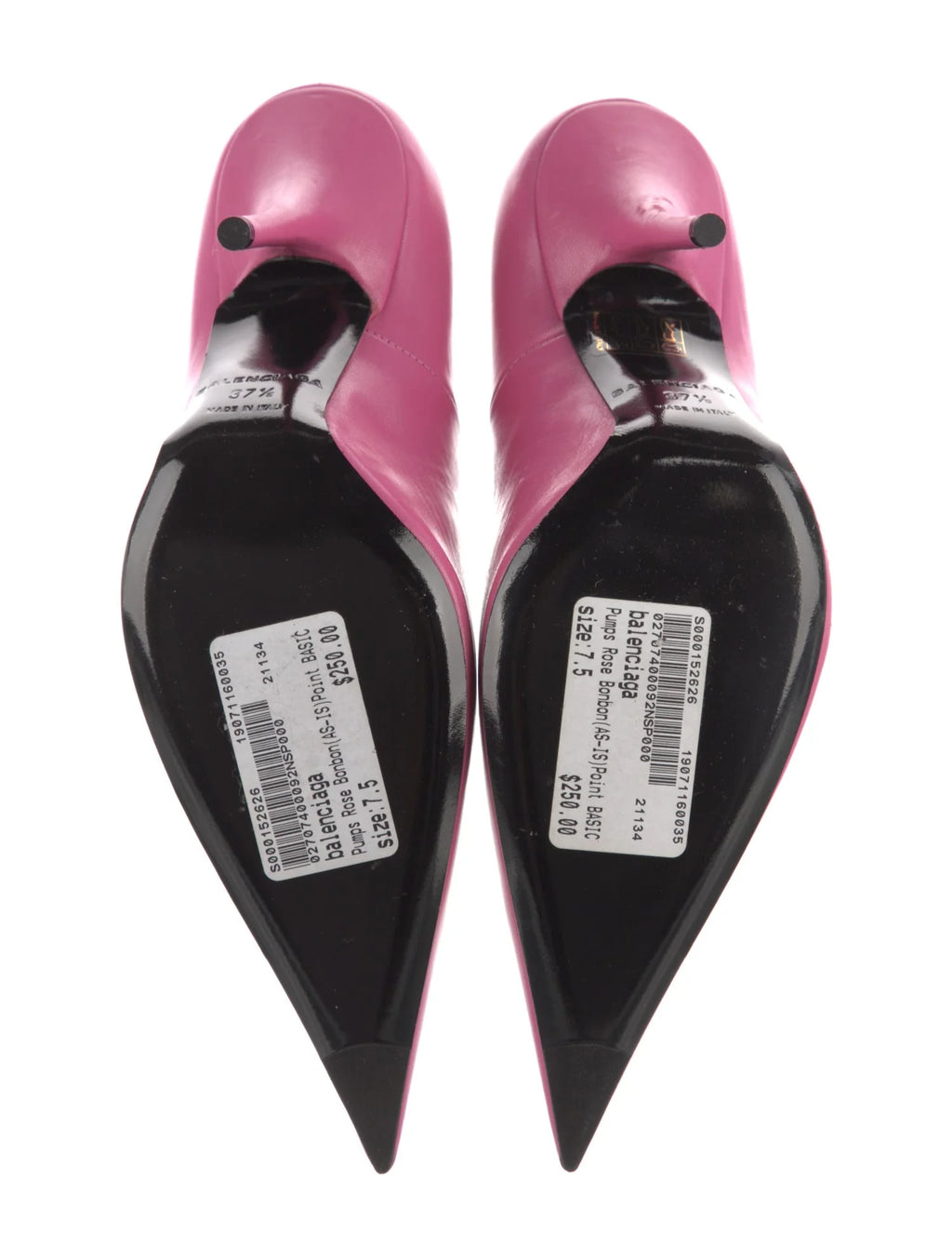 Balenciaga Pink Leather Knife Pumps