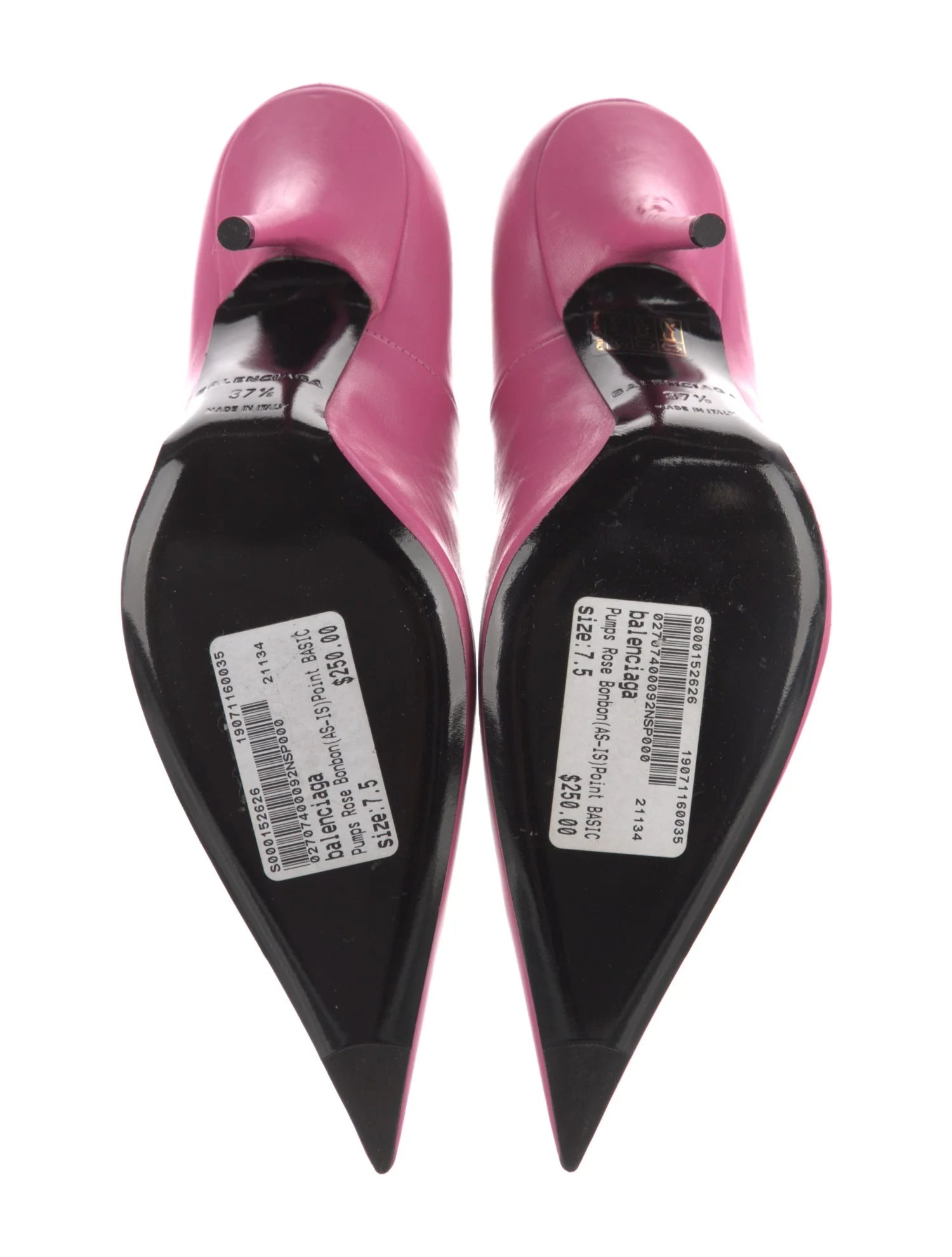Balenciaga Pink Leather Knife Pumps