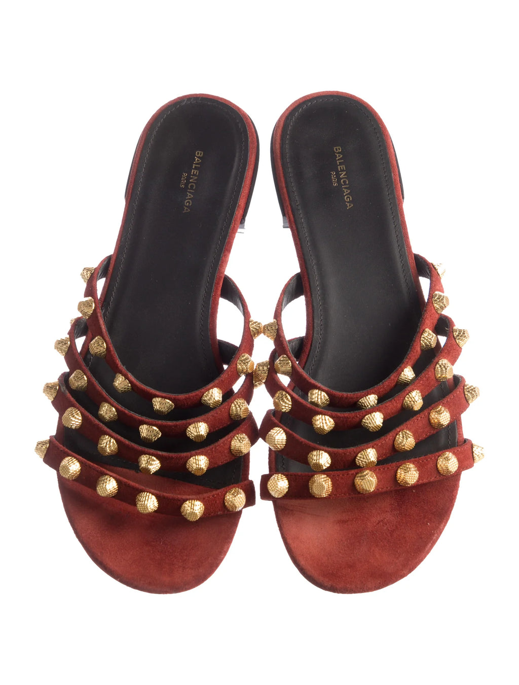 Balenciaga Suede Studded Gladiator Sandals