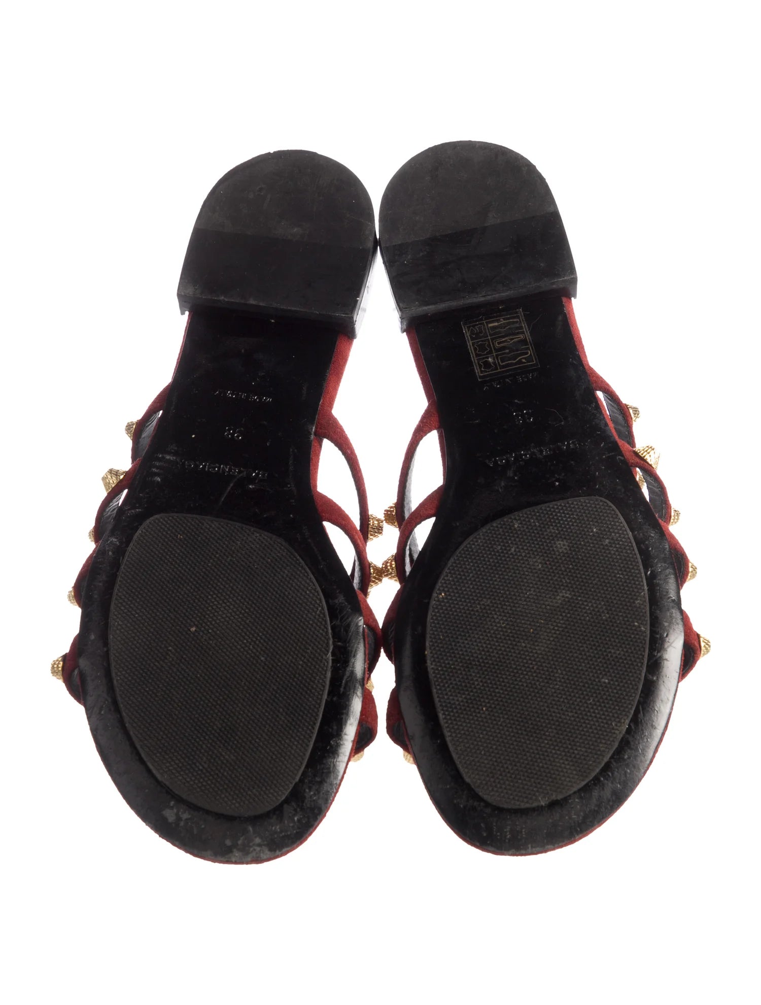 Balenciaga Suede Studded Gladiator Sandals