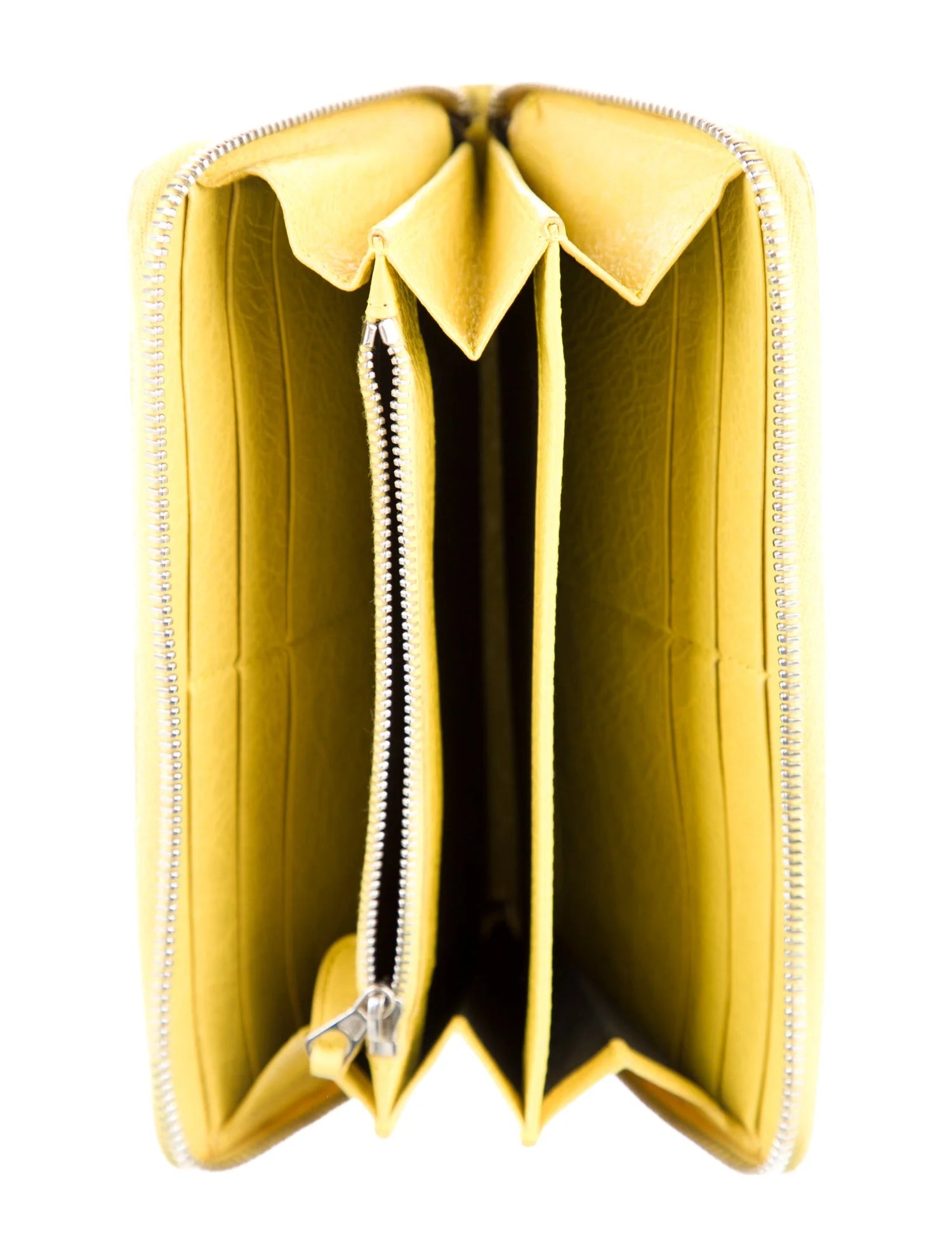 Balenciaga Yellow Moto City Continental Wallet