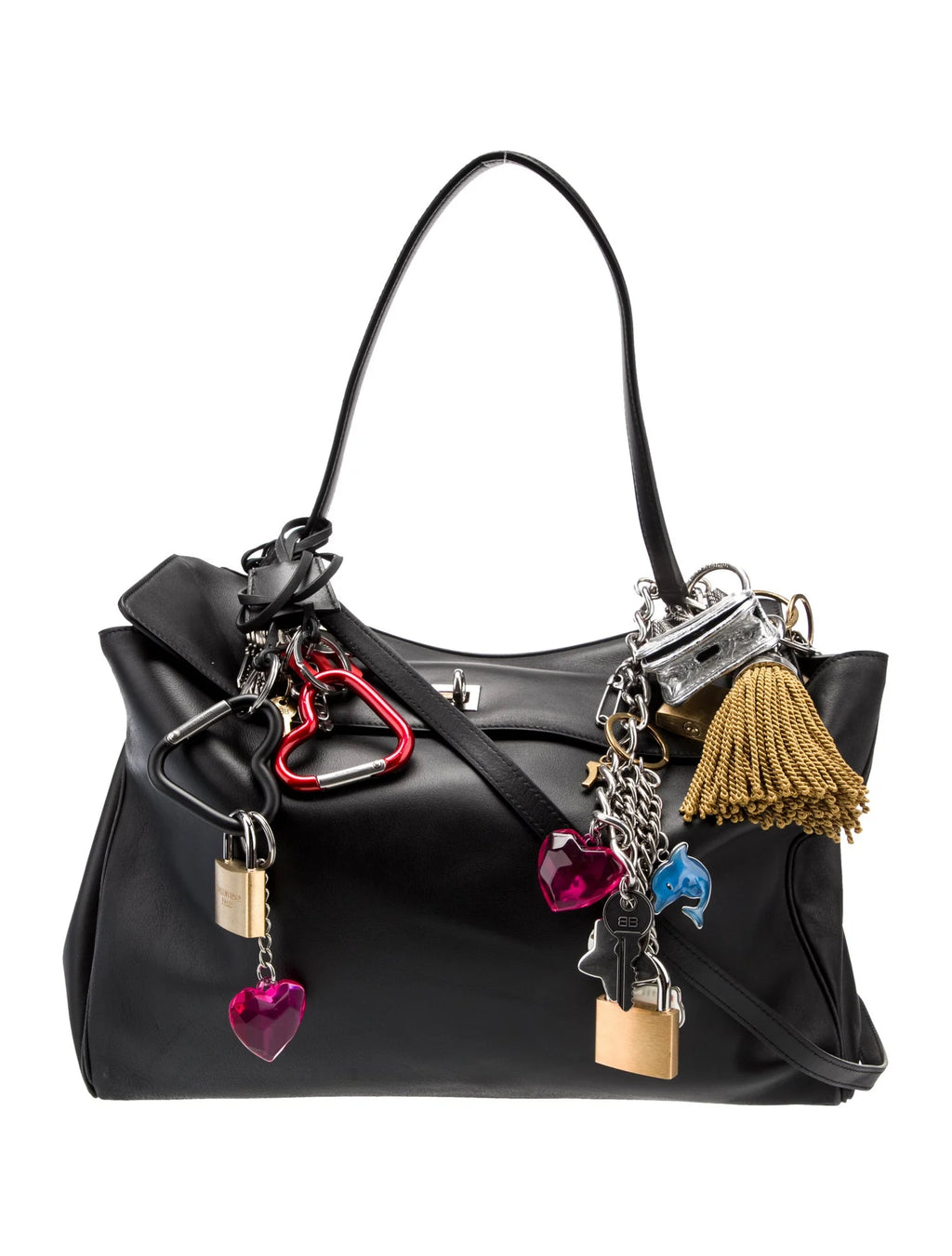 Balenciaga Leather Large Rodeo Charm Bag