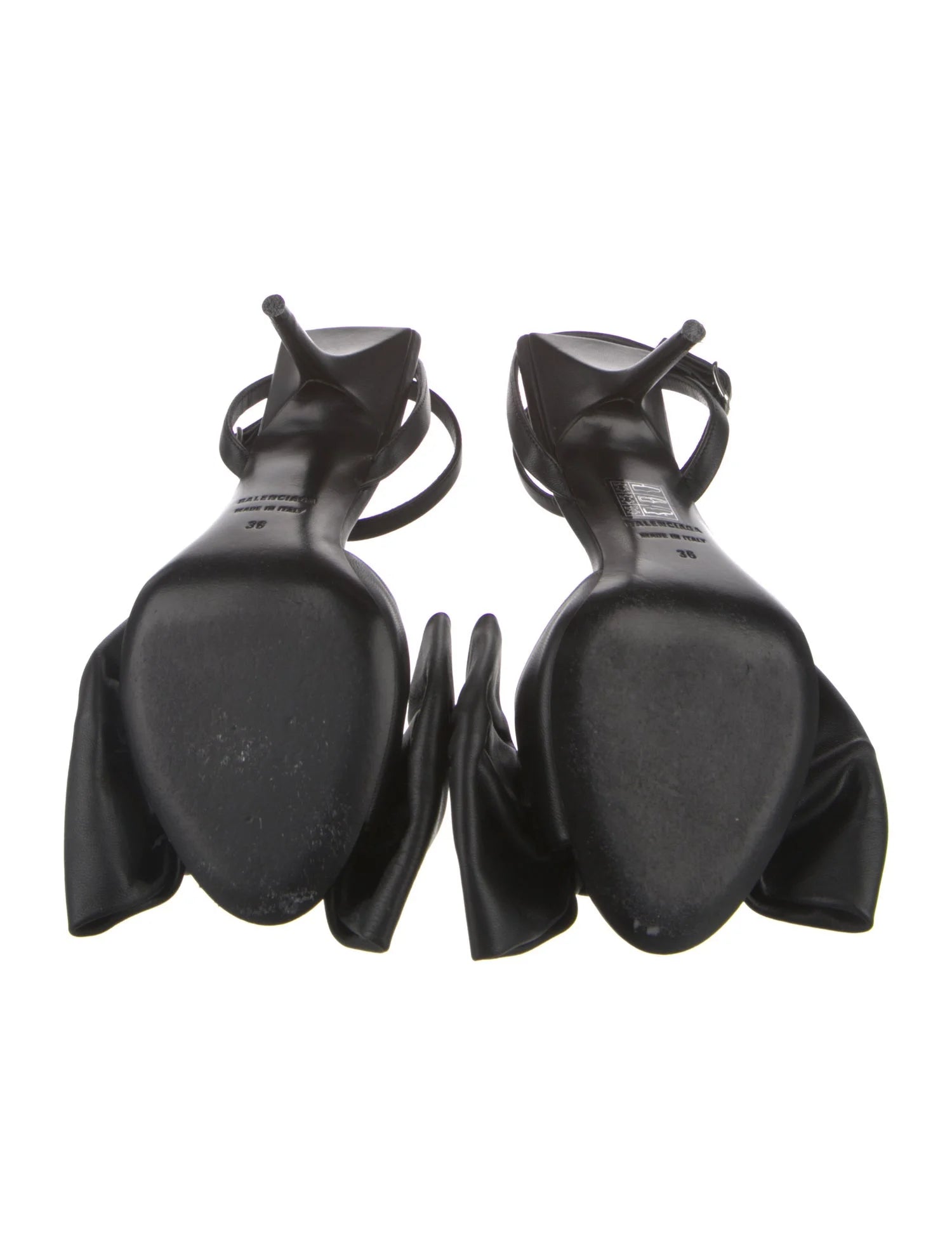 Balenciaga Leather Bow Sandals