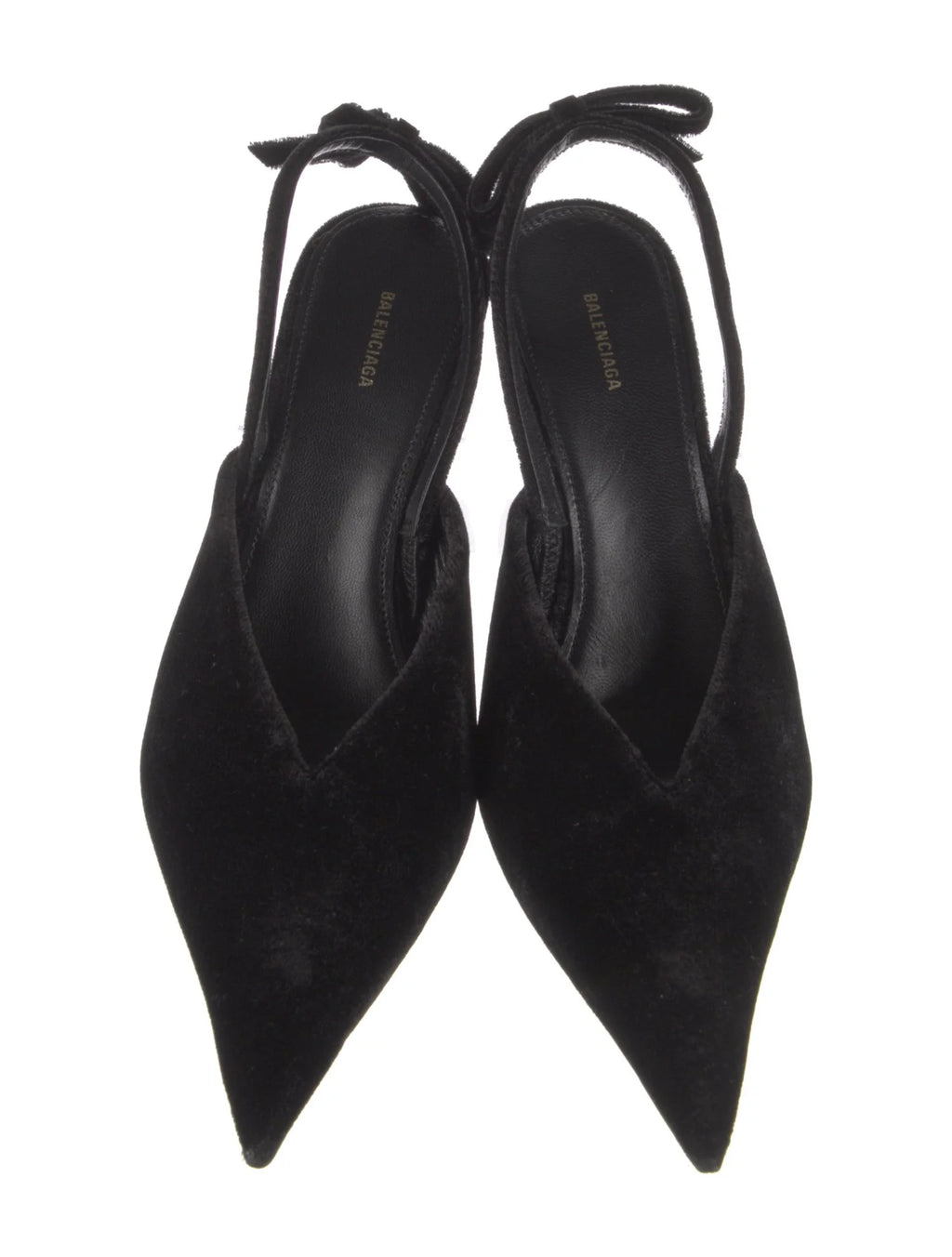Balenciaga Velvet Bow Slingbacks