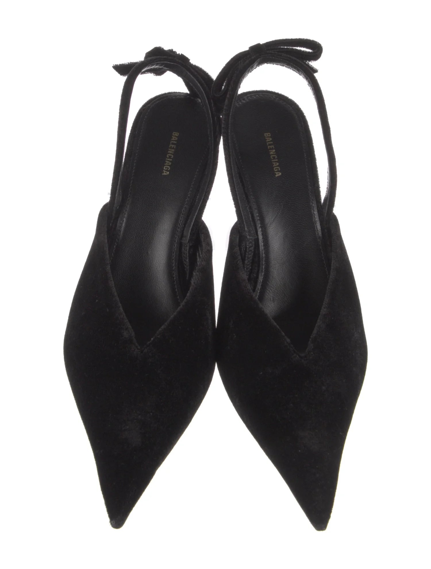 Balenciaga Velvet Bow Slingbacks
