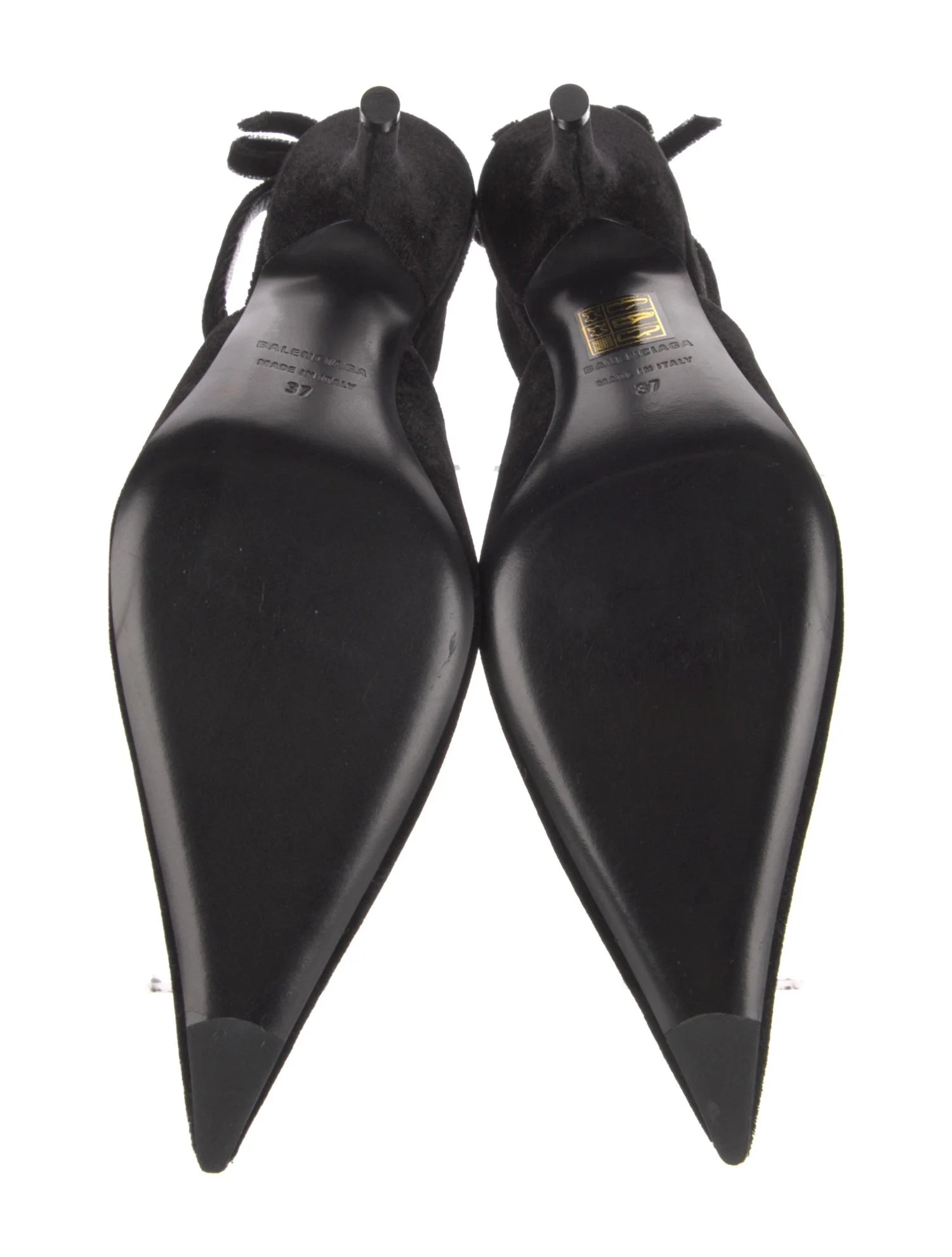 Balenciaga Velvet Bow Slingbacks