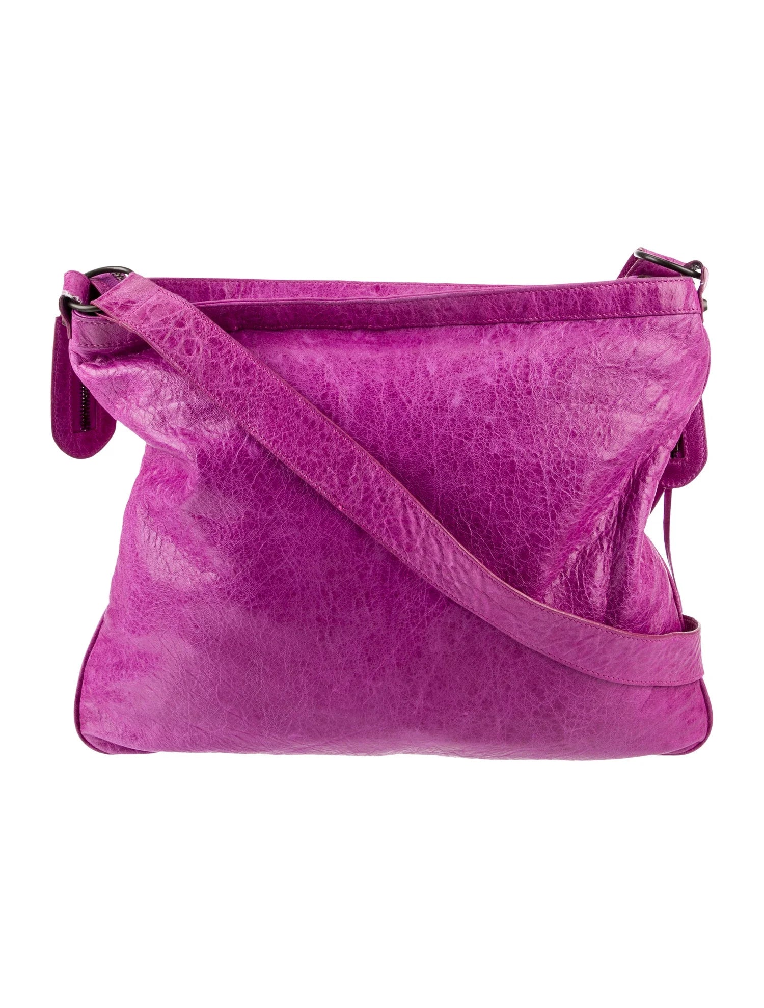 Balenciaga Leather Moto Messenger Bag