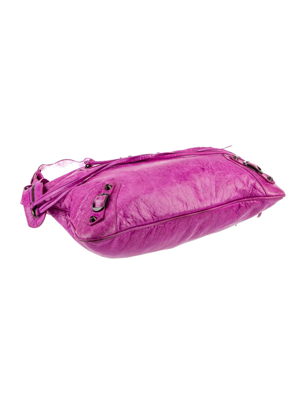 Balenciaga Leather Moto Messenger Bag