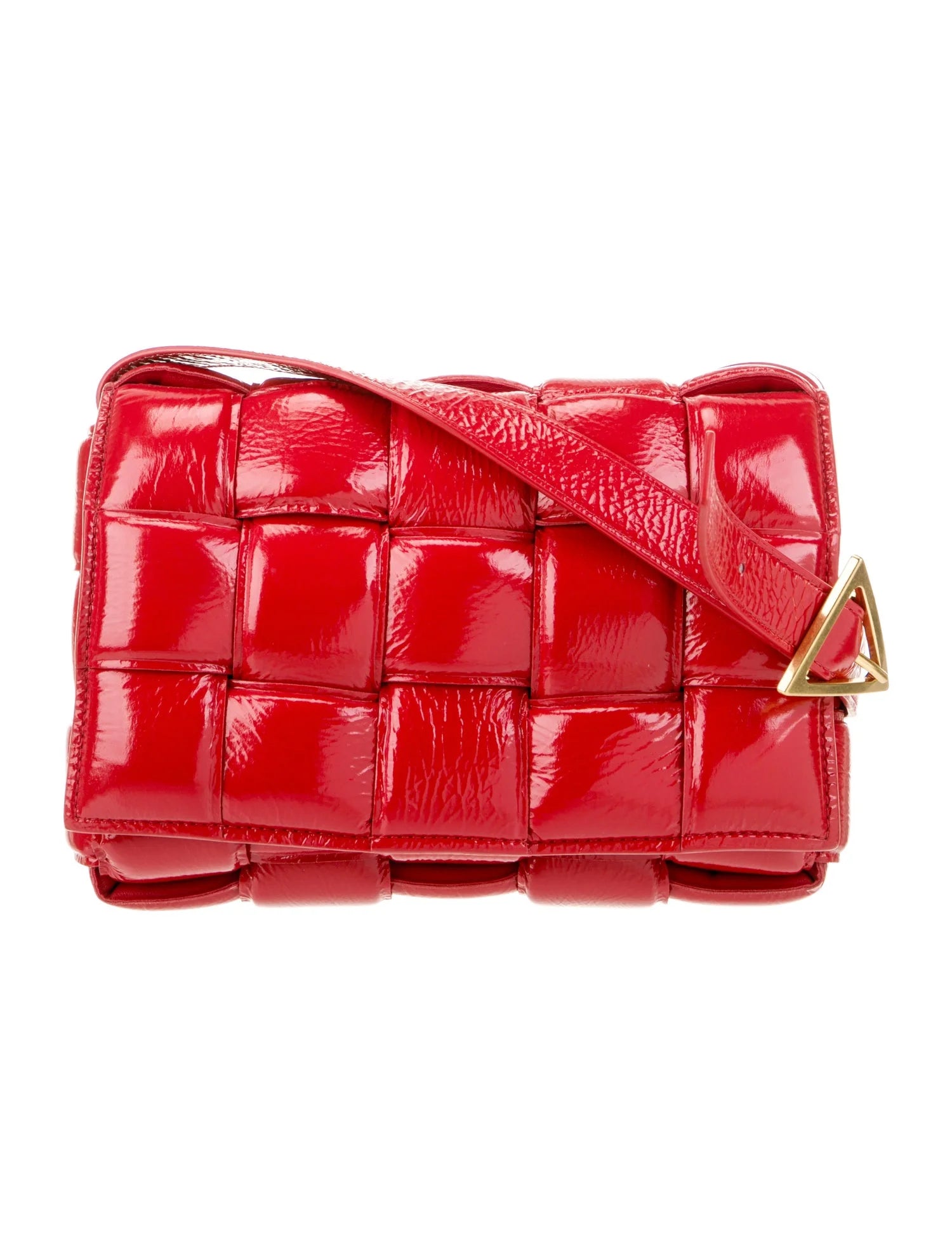 Bottega Red Intrecciato Padded Cassette