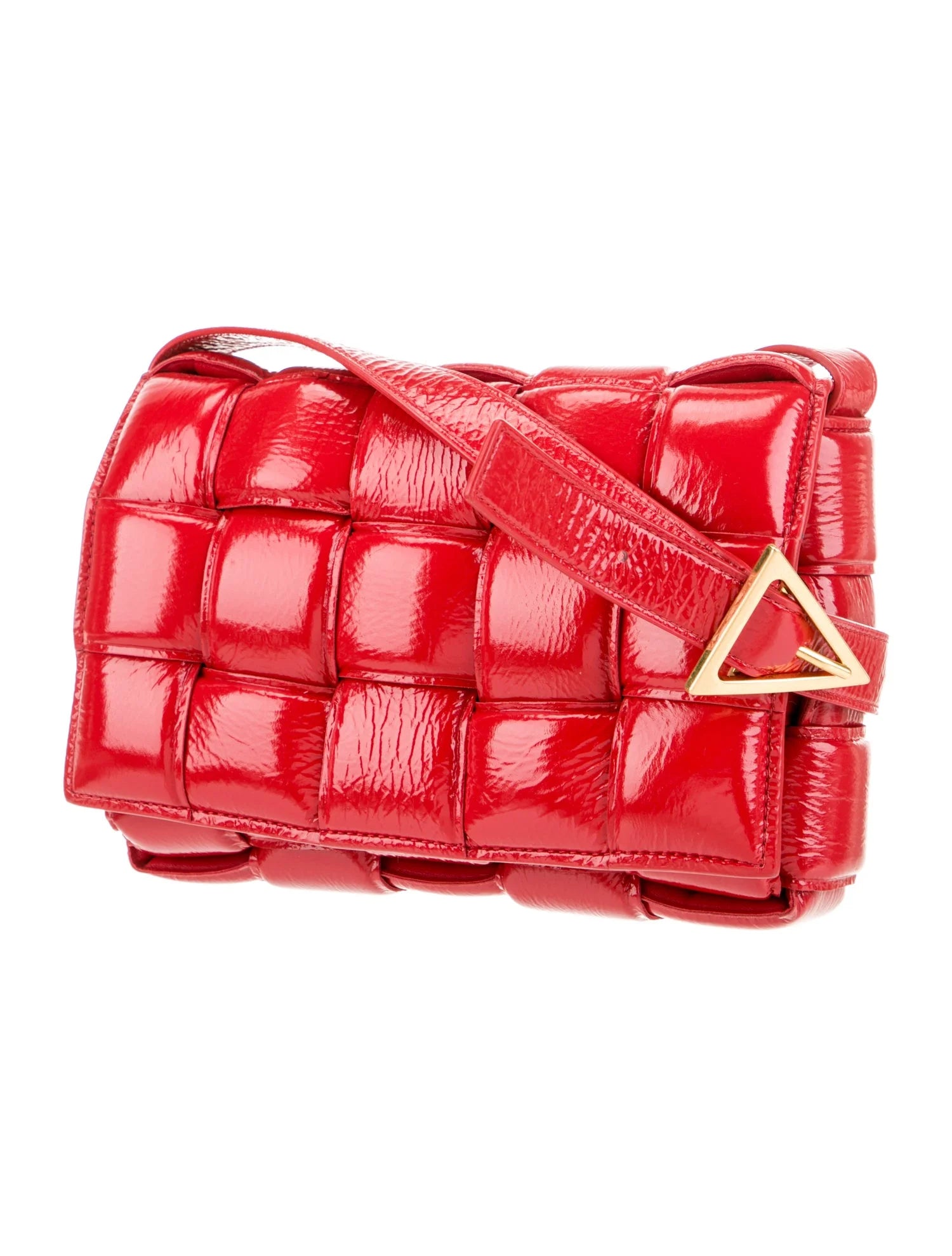 Bottega Red Intrecciato Padded Cassette
