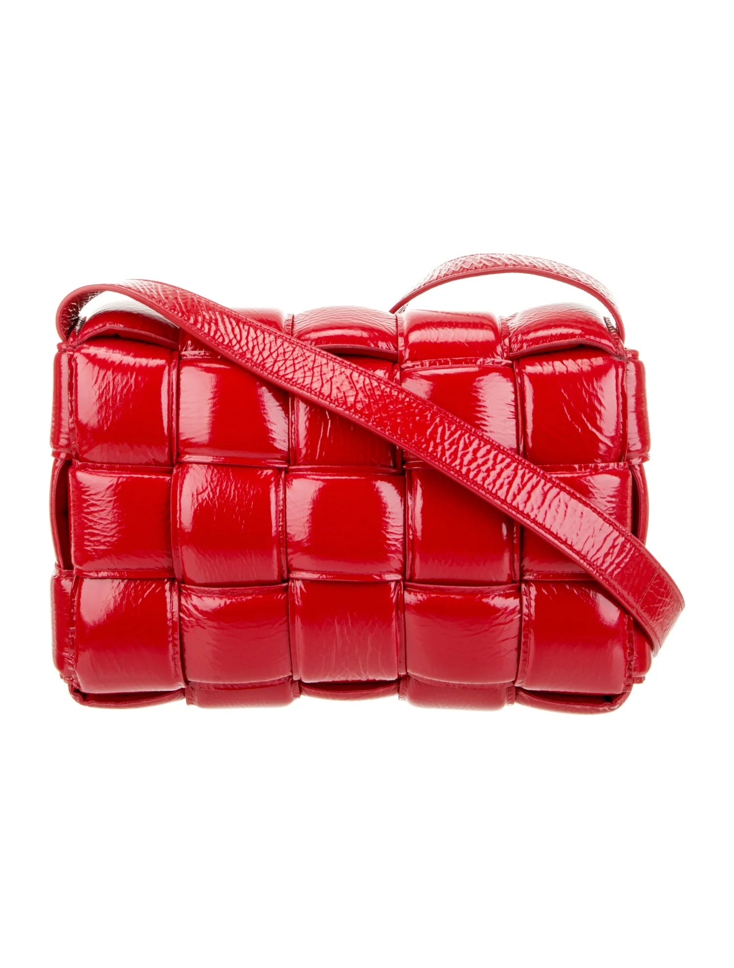 Bottega Red Intrecciato Padded Cassette