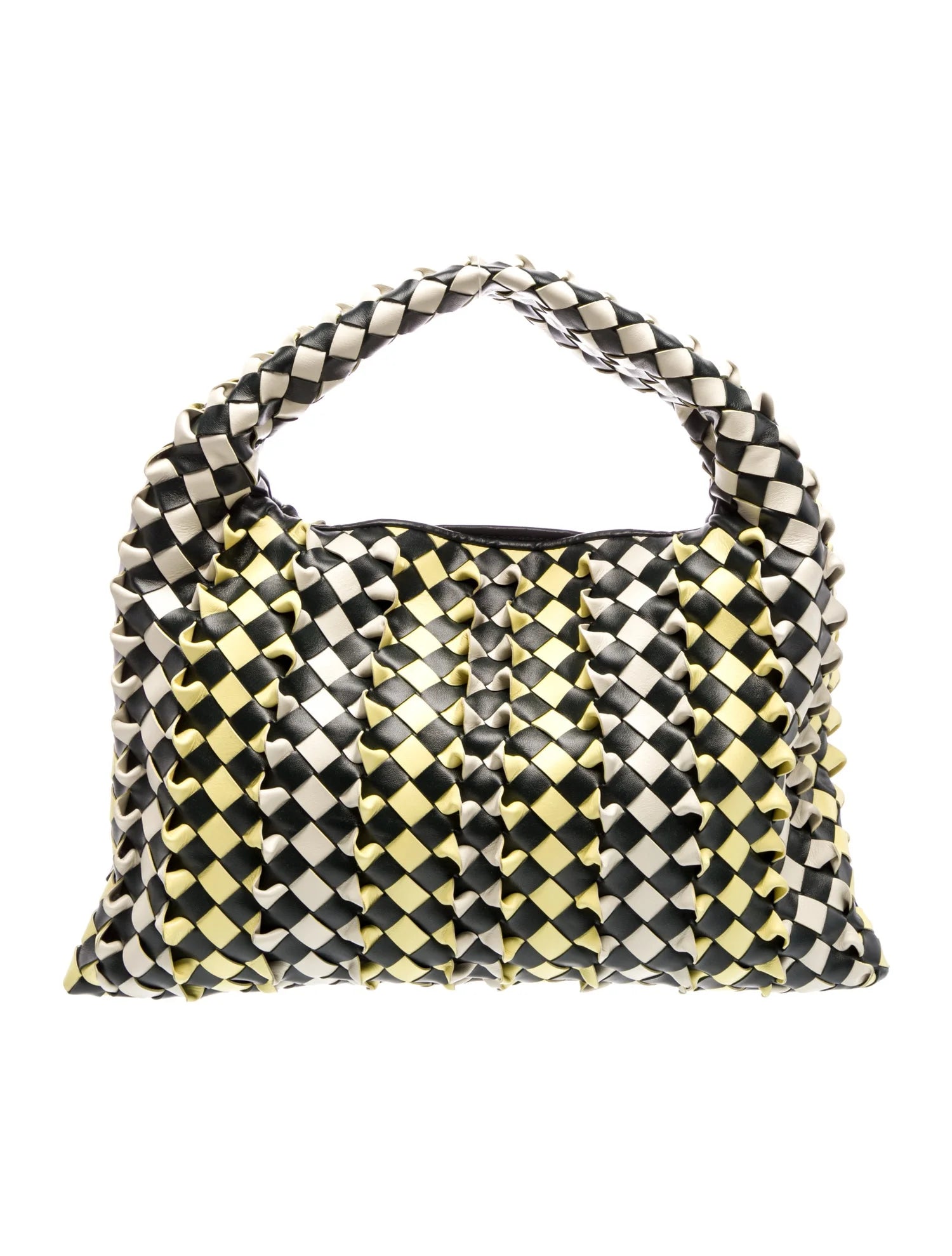 Bottega Veneta Two Tone Intrecciato Hop Bag
