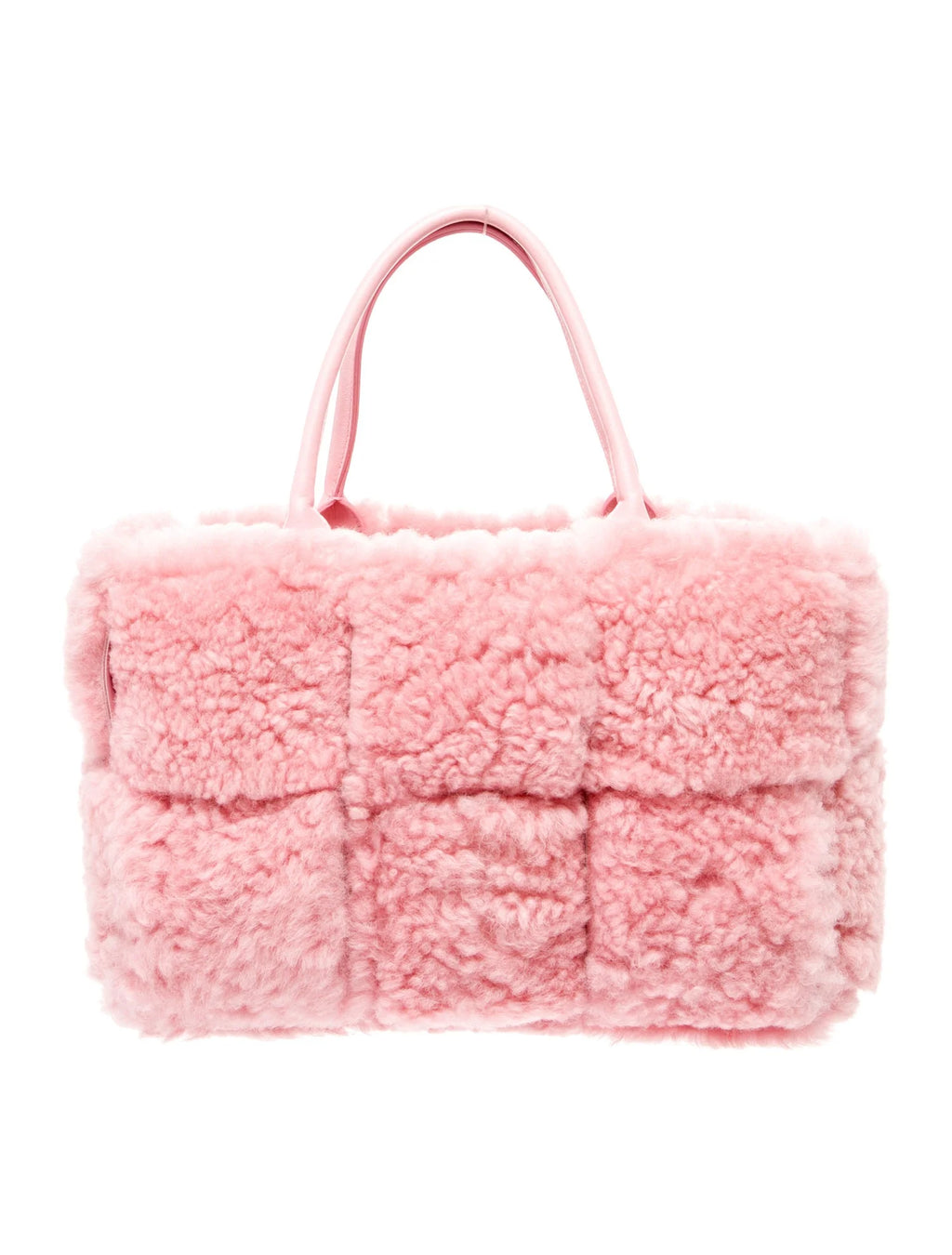 Bottega Veneta Pink Shearling Acro Tote