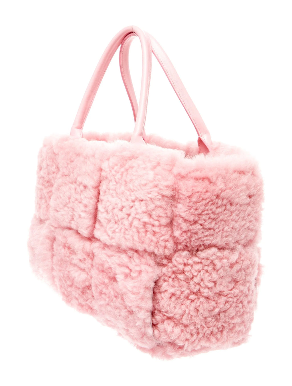 Bottega Veneta Pink Shearling Acro Tote