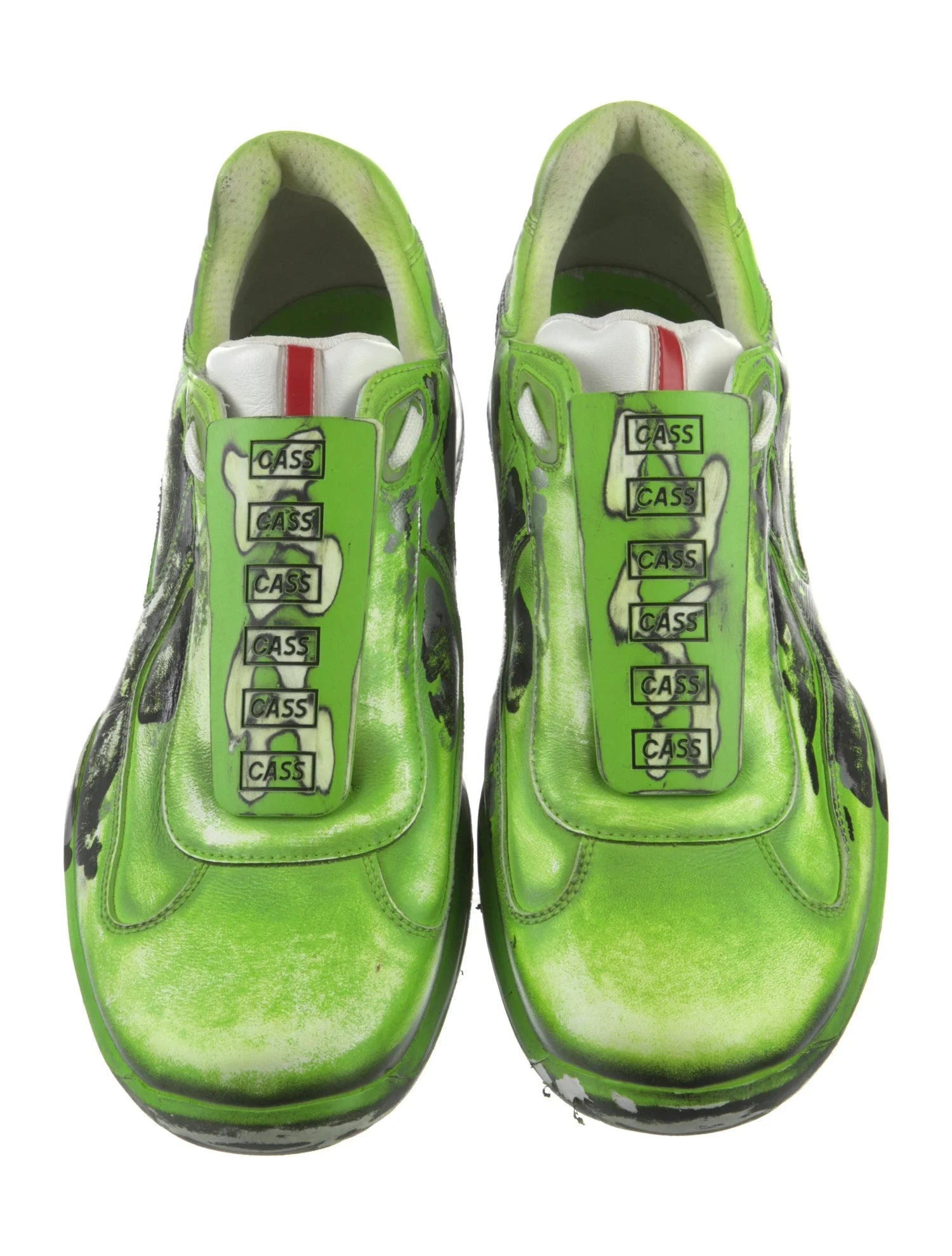 Prada X Cass "American Cup" Hand Painted Leather Sneakers