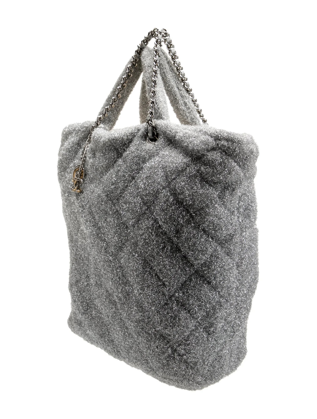 Chanel FW/17 Glitter Shearling Shopping Tote