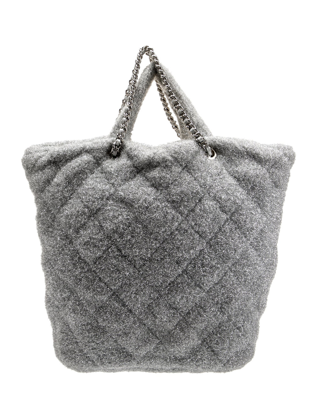 Chanel FW/17 Glitter Shearling Shopping Tote