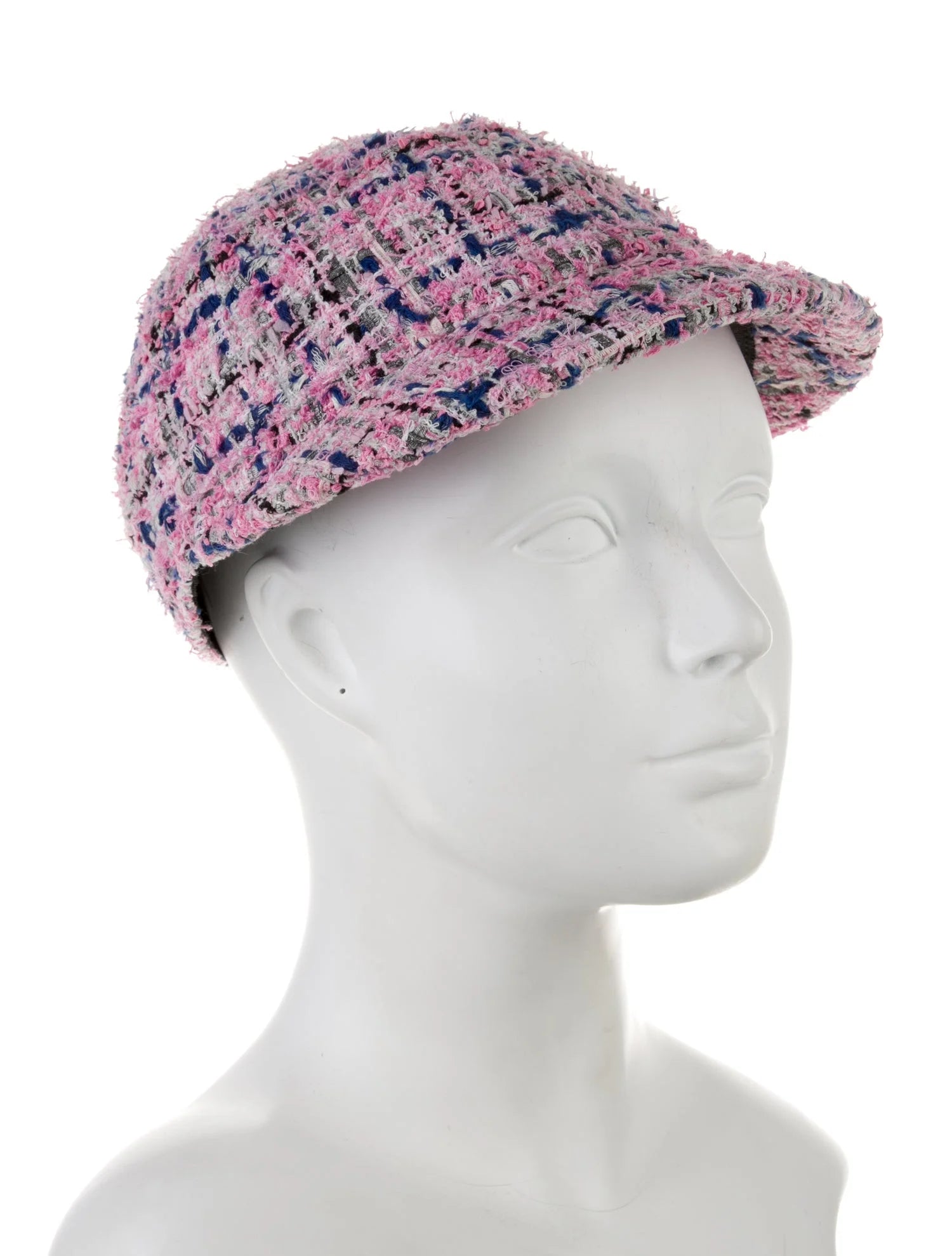 Chanel SS/17 Pink Tweed CC Newsboy Hat