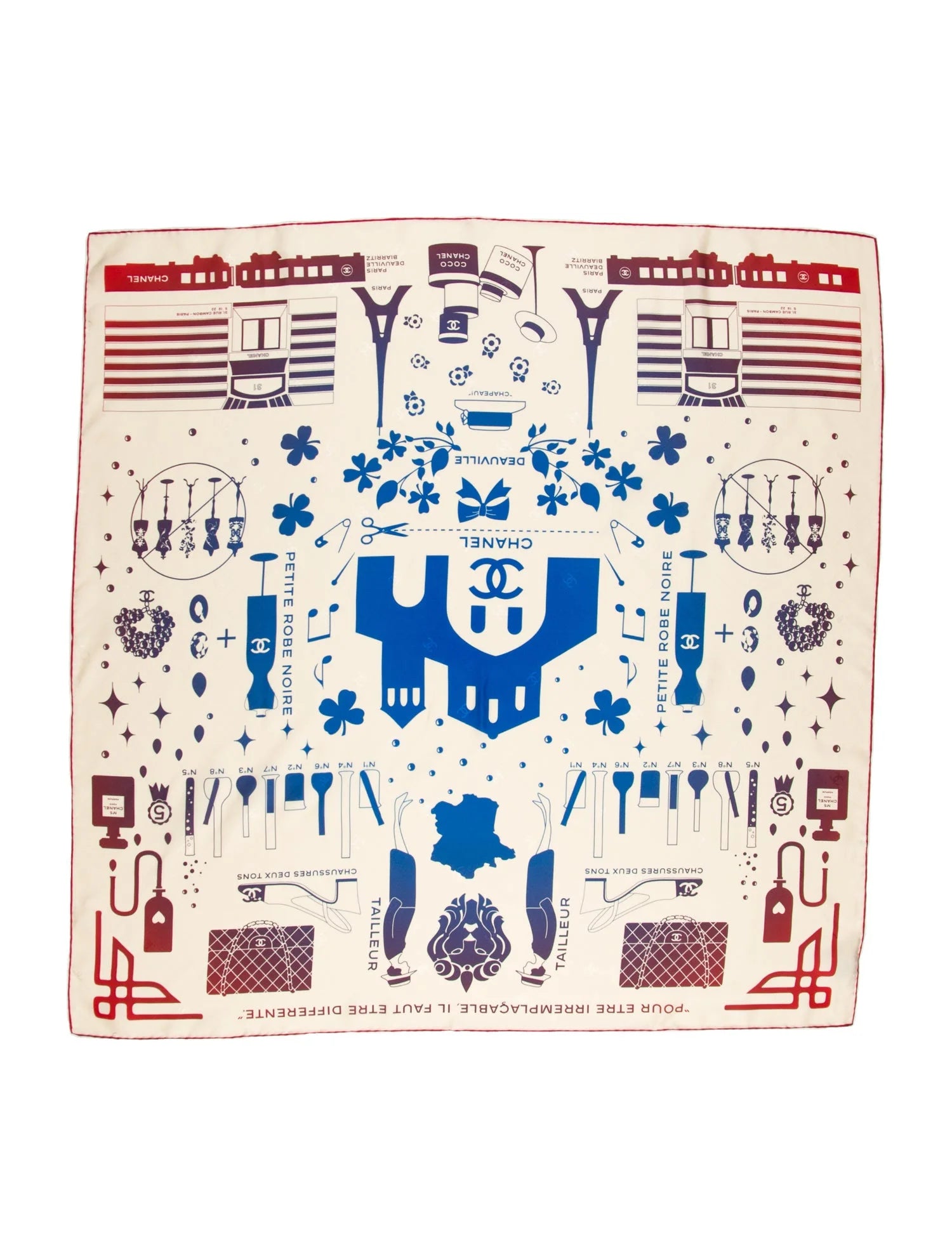 Chanel SS/17 Printed Silk Scarf