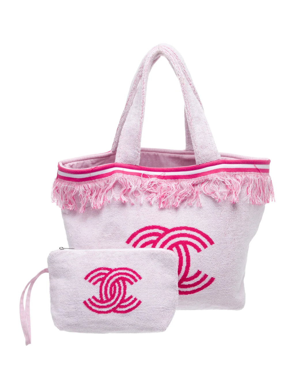 Chanel SS/22 CC Terry Cloth Beach Tote