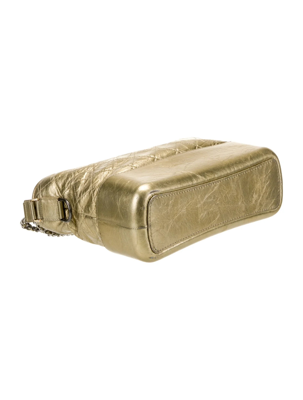 Chanel Gabrielle Medium Gold Quilted Leather Hobo Bag