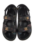 Chanel Canvas CC Logo Strap Sandals