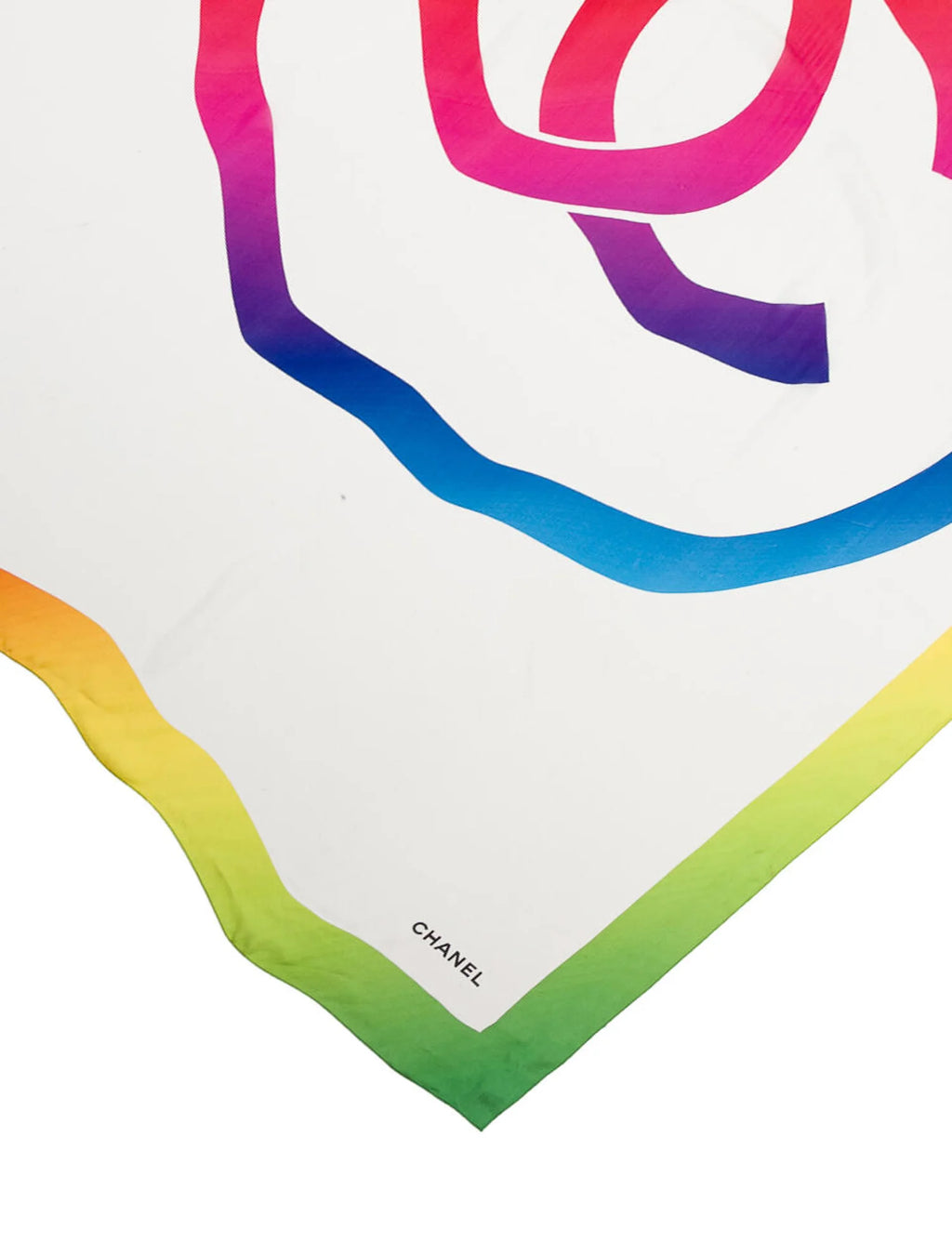 Chanel XL Silk Interlocking CC Logo Scarf