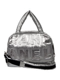 Chanel FW/17 Silver Nylon Bowling Bag