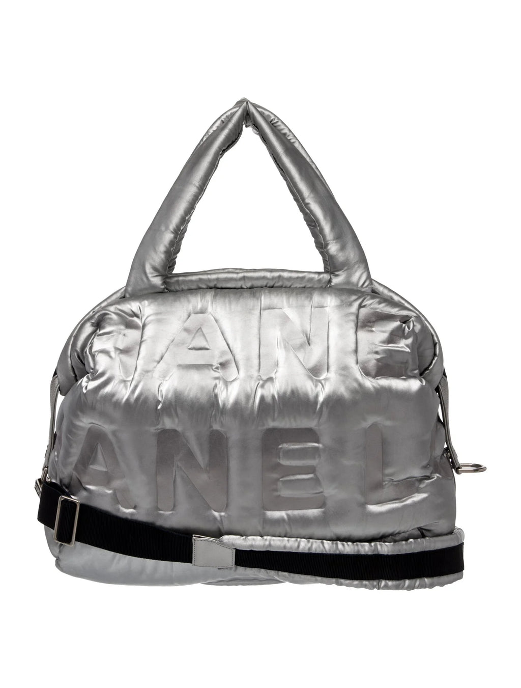 Chanel FW/17 Silver Nylon Bowling Bag