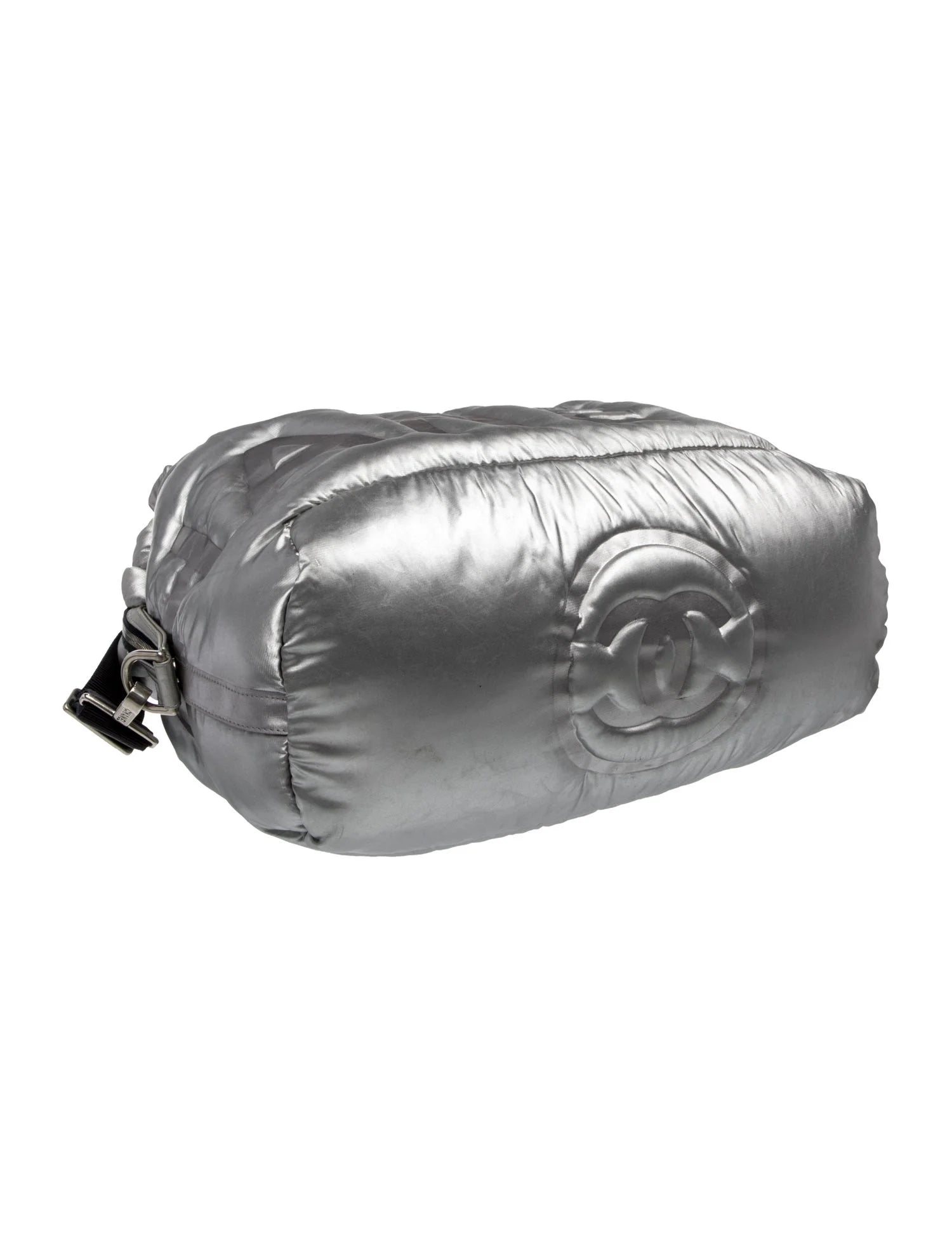 Chanel FW/17 Silver Nylon Bowling Bag