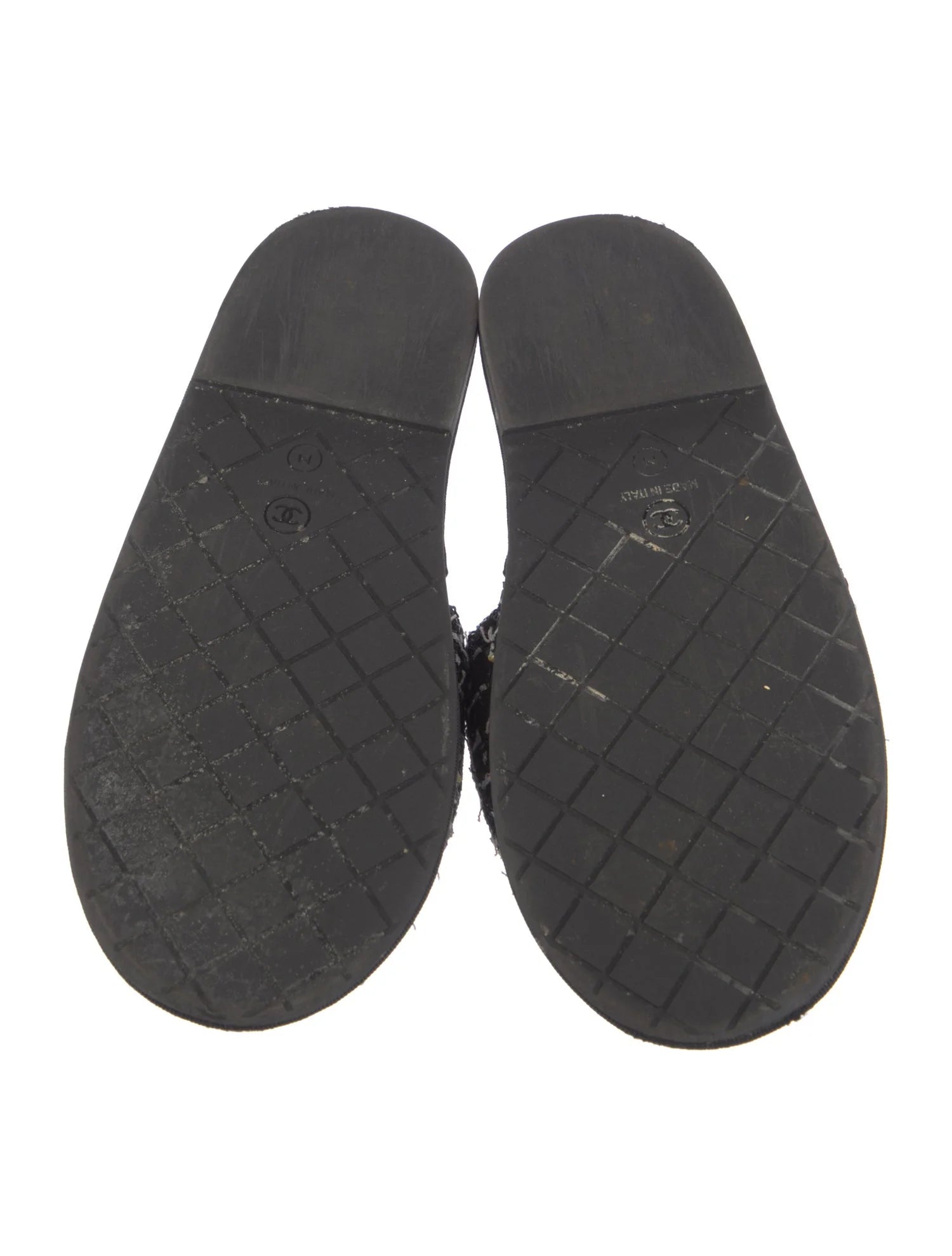 Chanel Tweed CC Logo Slides