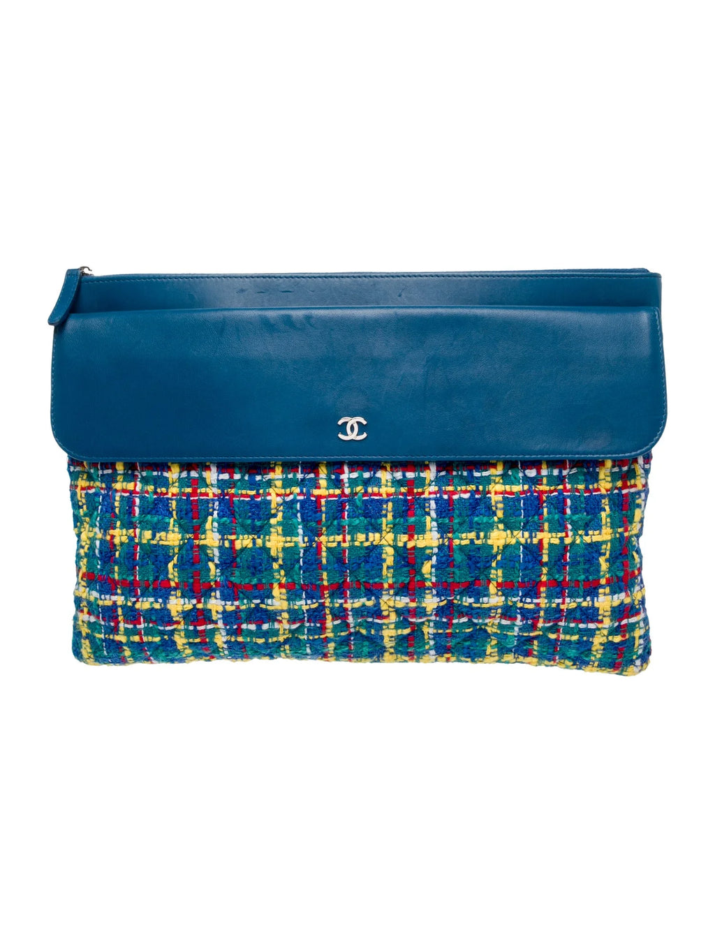 Chanel Tweed O Sz Large Clutch