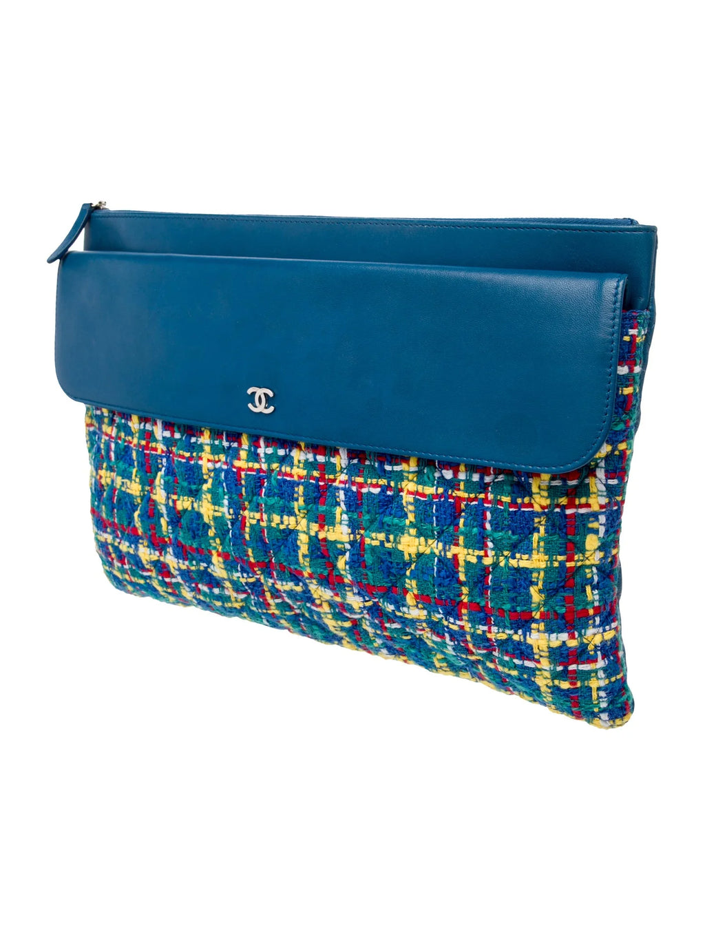 Chanel Tweed O Sz Large Clutch