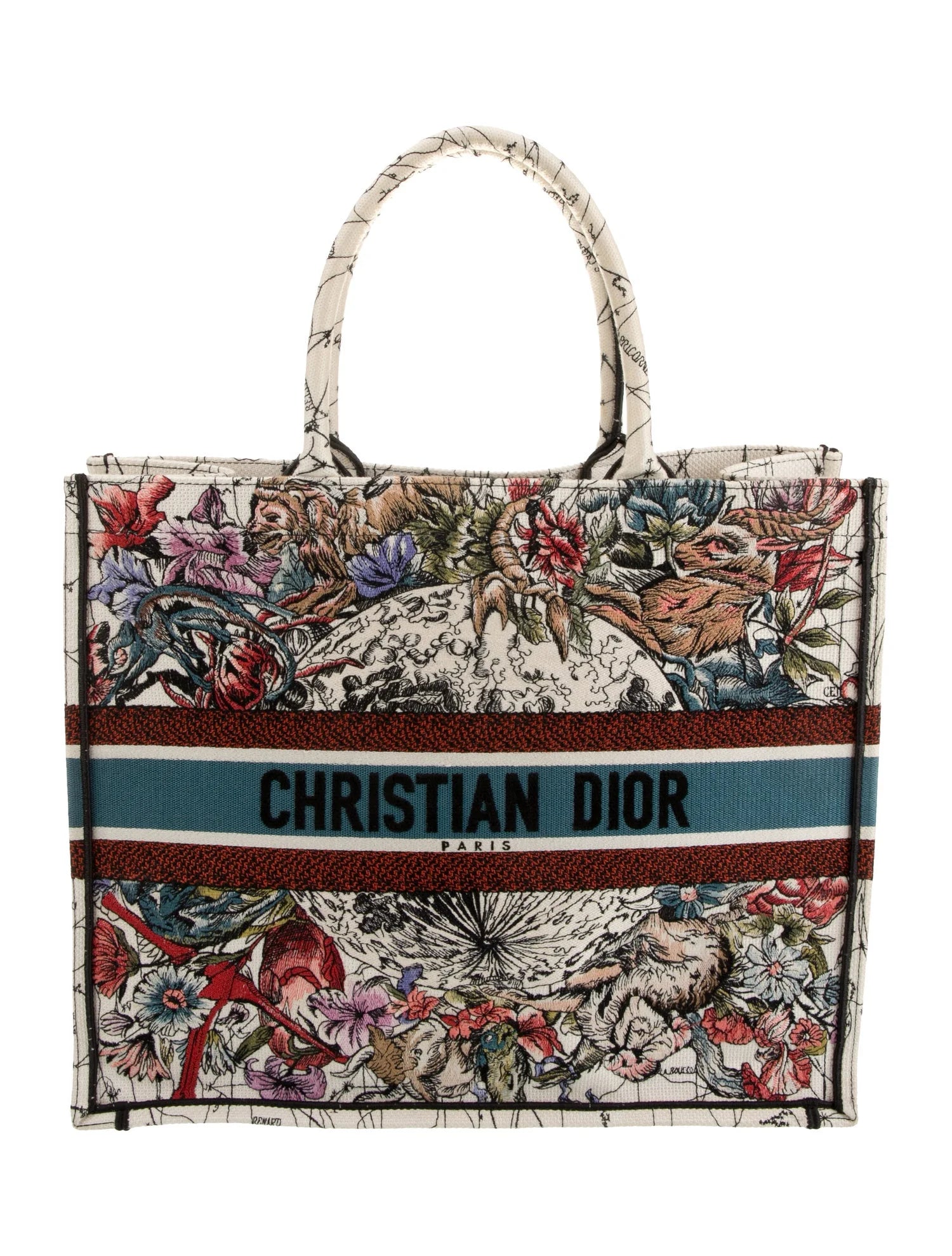 Dior Canvas Floral Book Tote