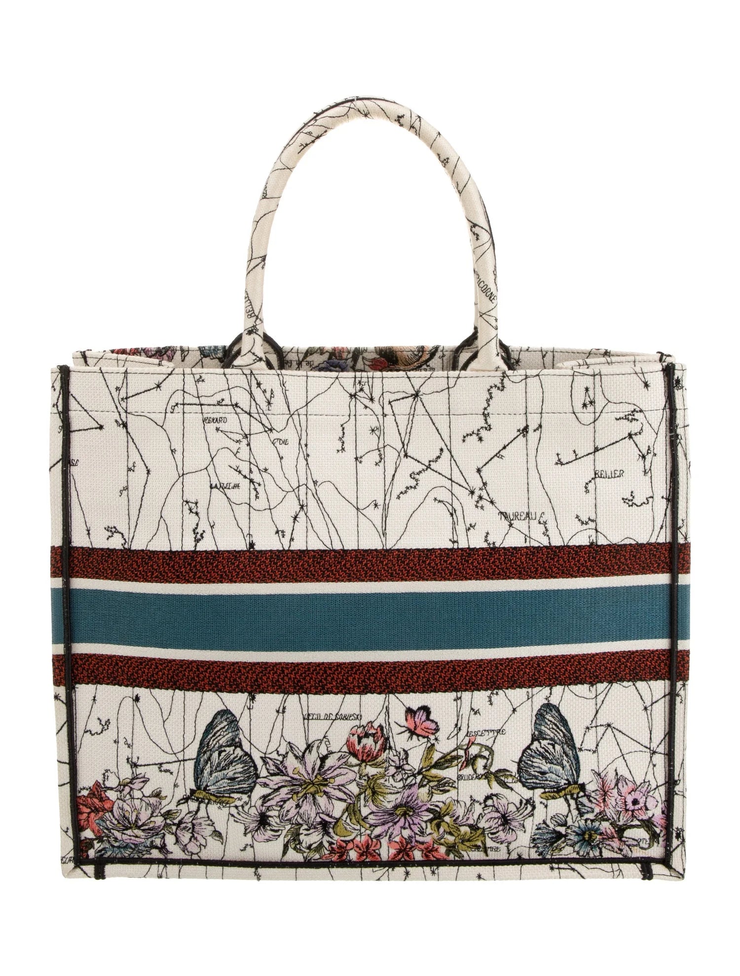 Dior Canvas Floral Book Tote