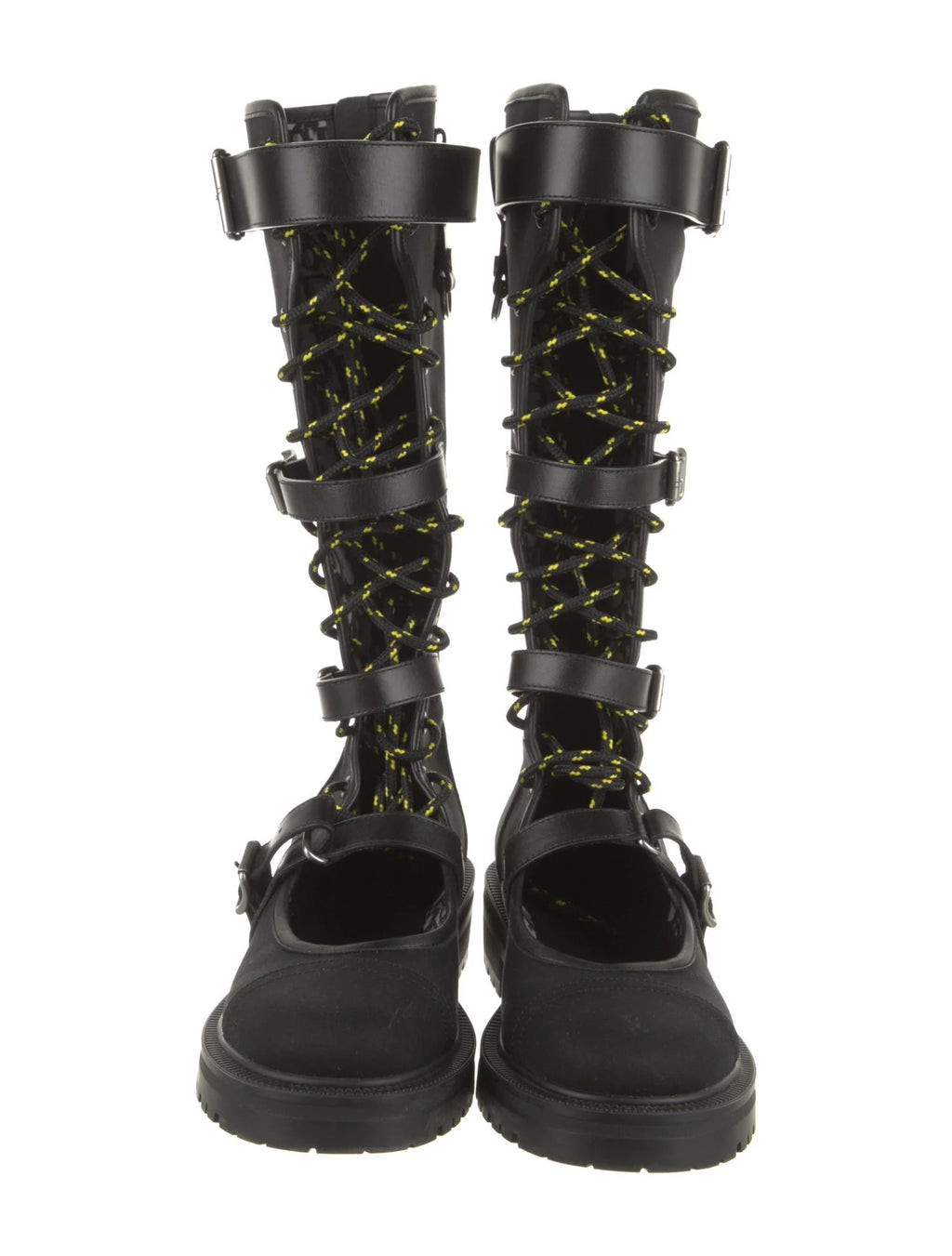 Dior Nylon Knee High Combat Boots
