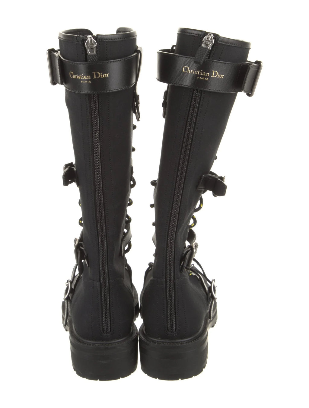 Dior Nylon Knee High Combat Boots