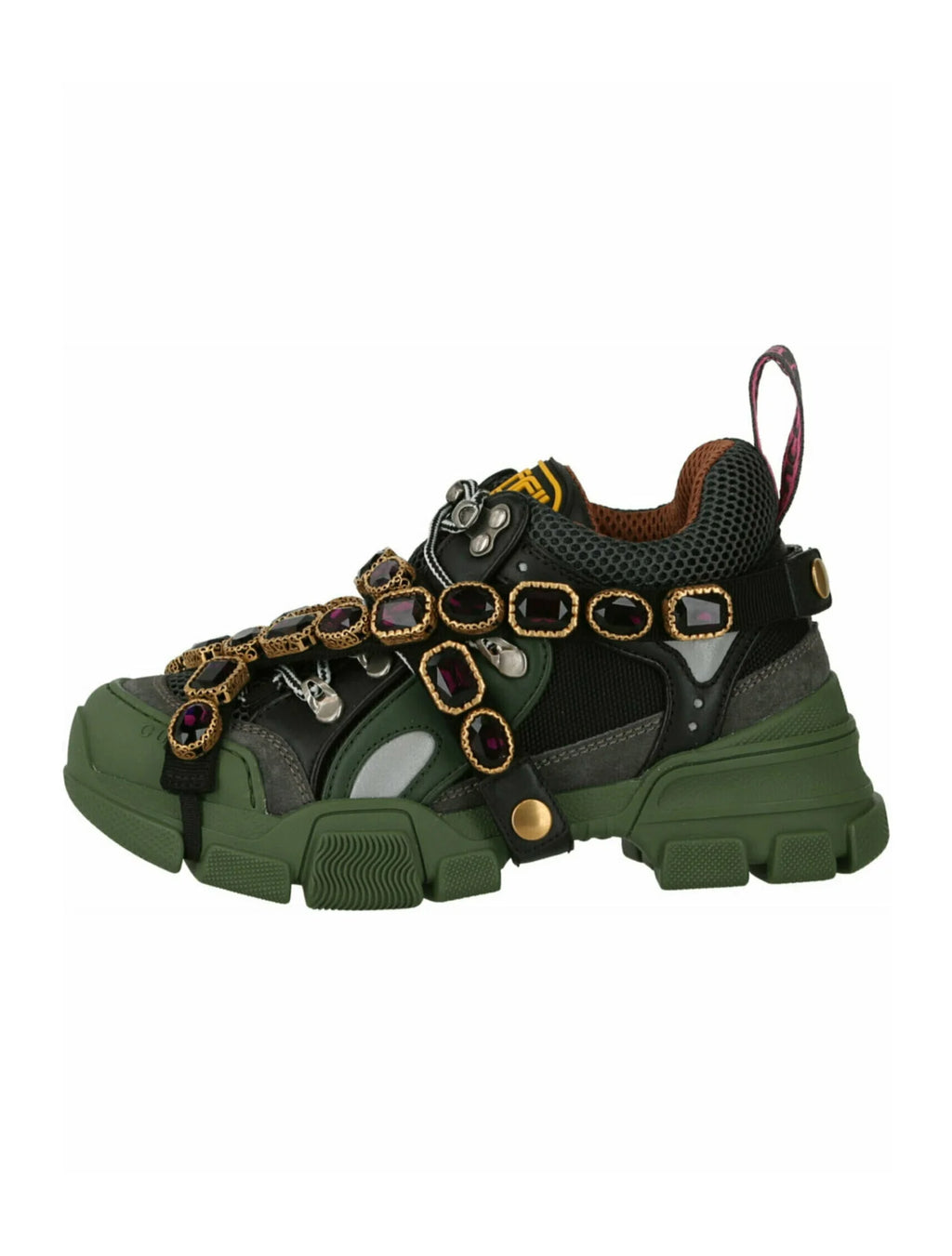 Gucci FW/20 Color Block Crystal Sneakers