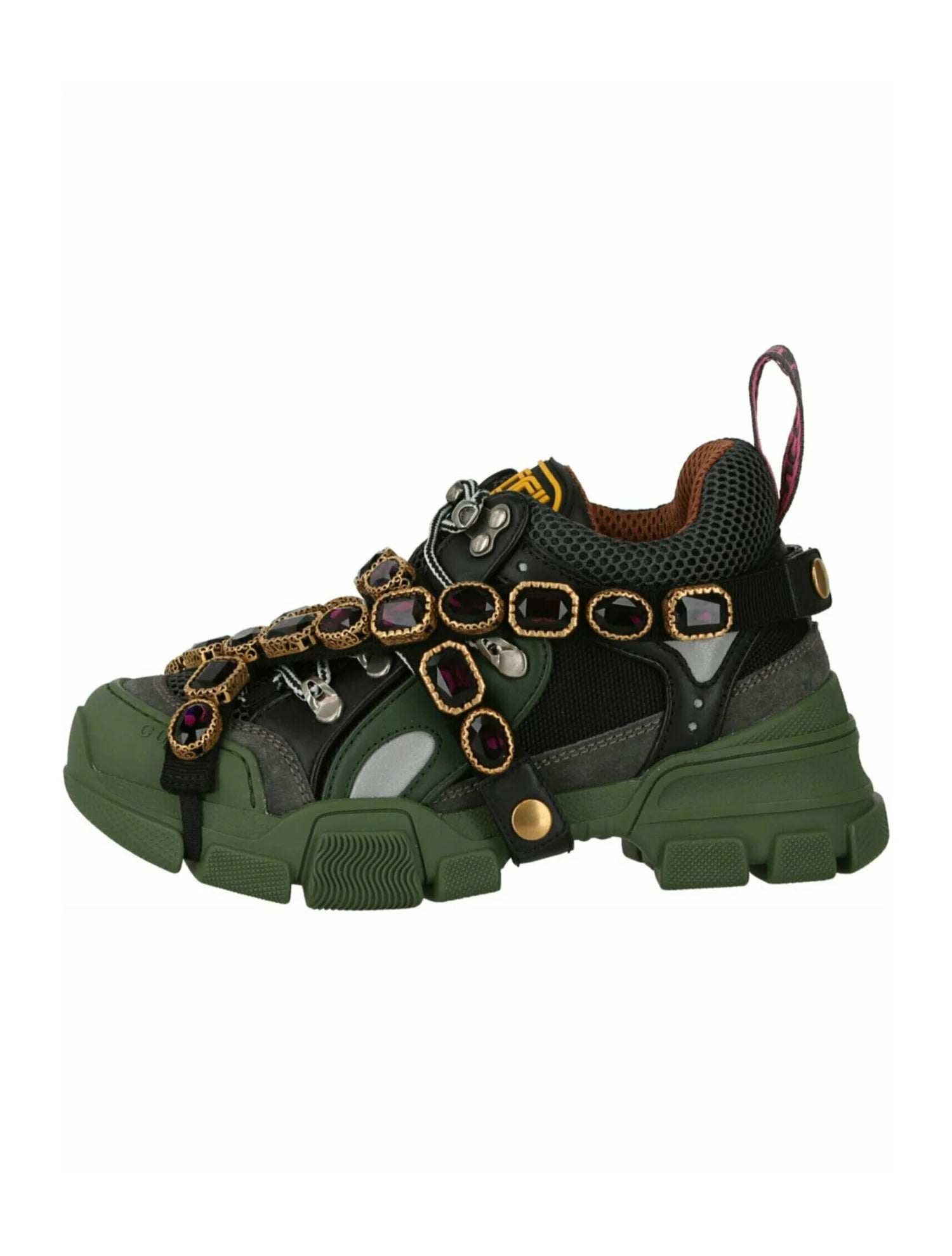 Gucci FW/20 Color Block Crystal Sneakers