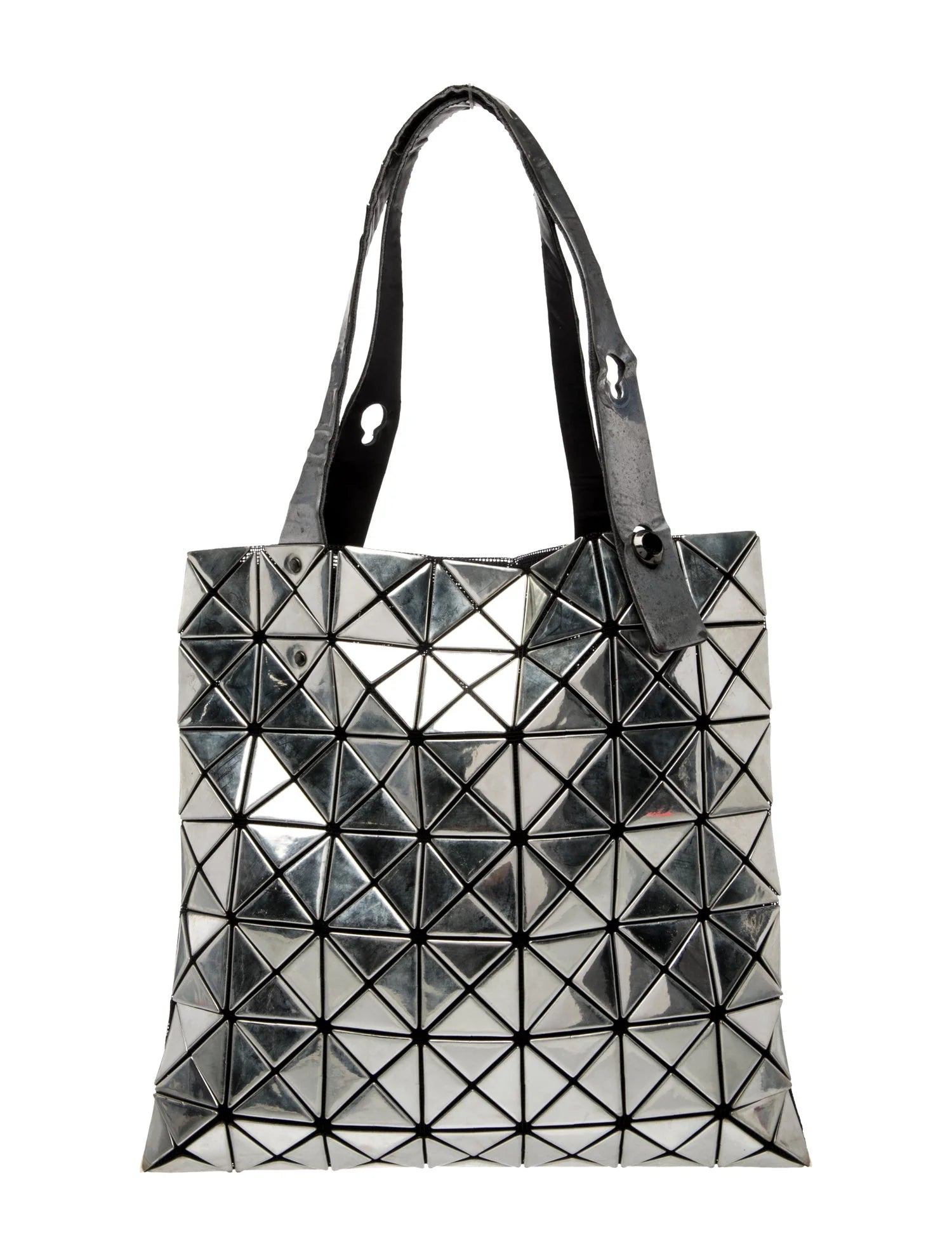 Issey Miyake Silver Top Handle PVC Tote