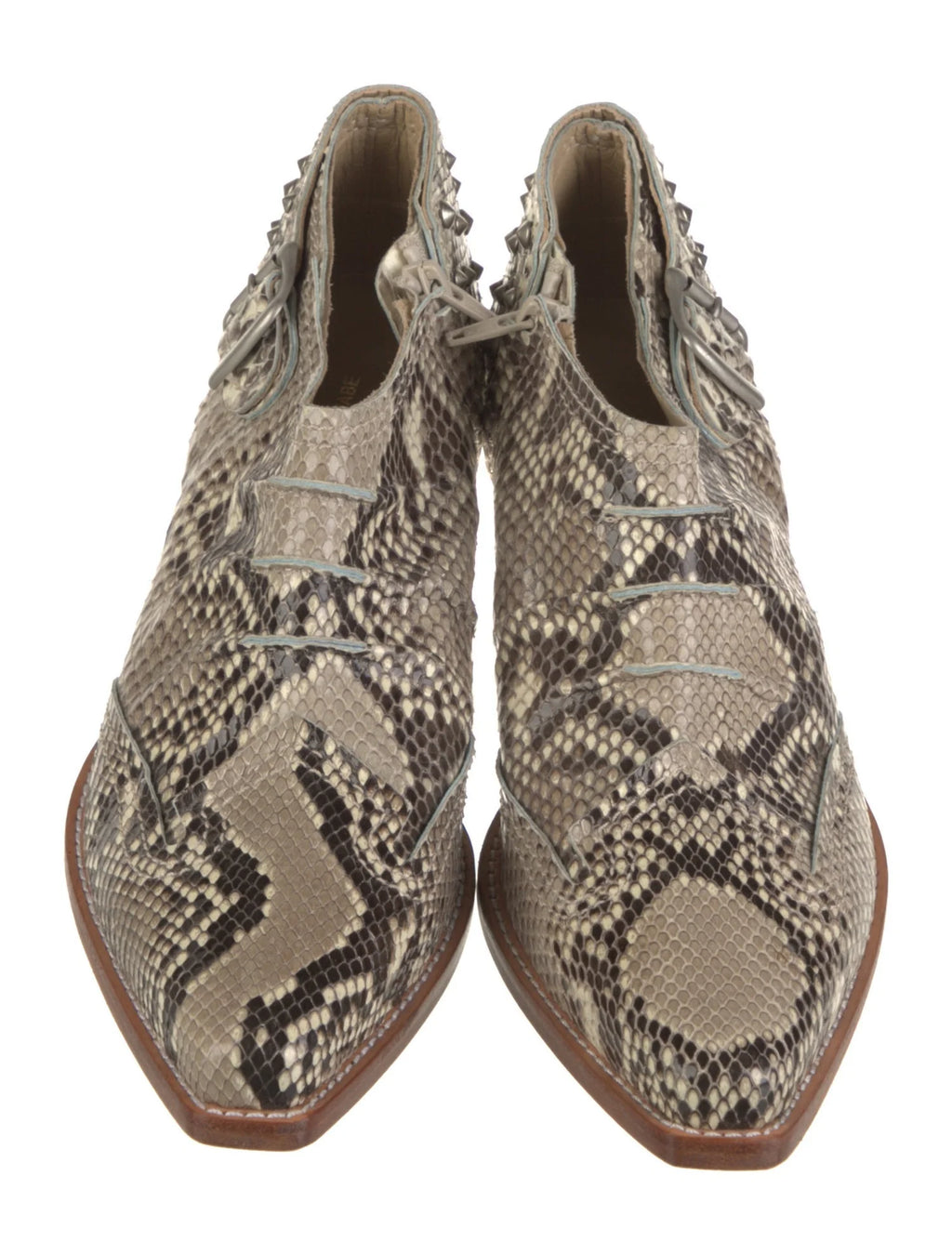 Junya Watanabe CDG Snakeskin Print Laceup Boots