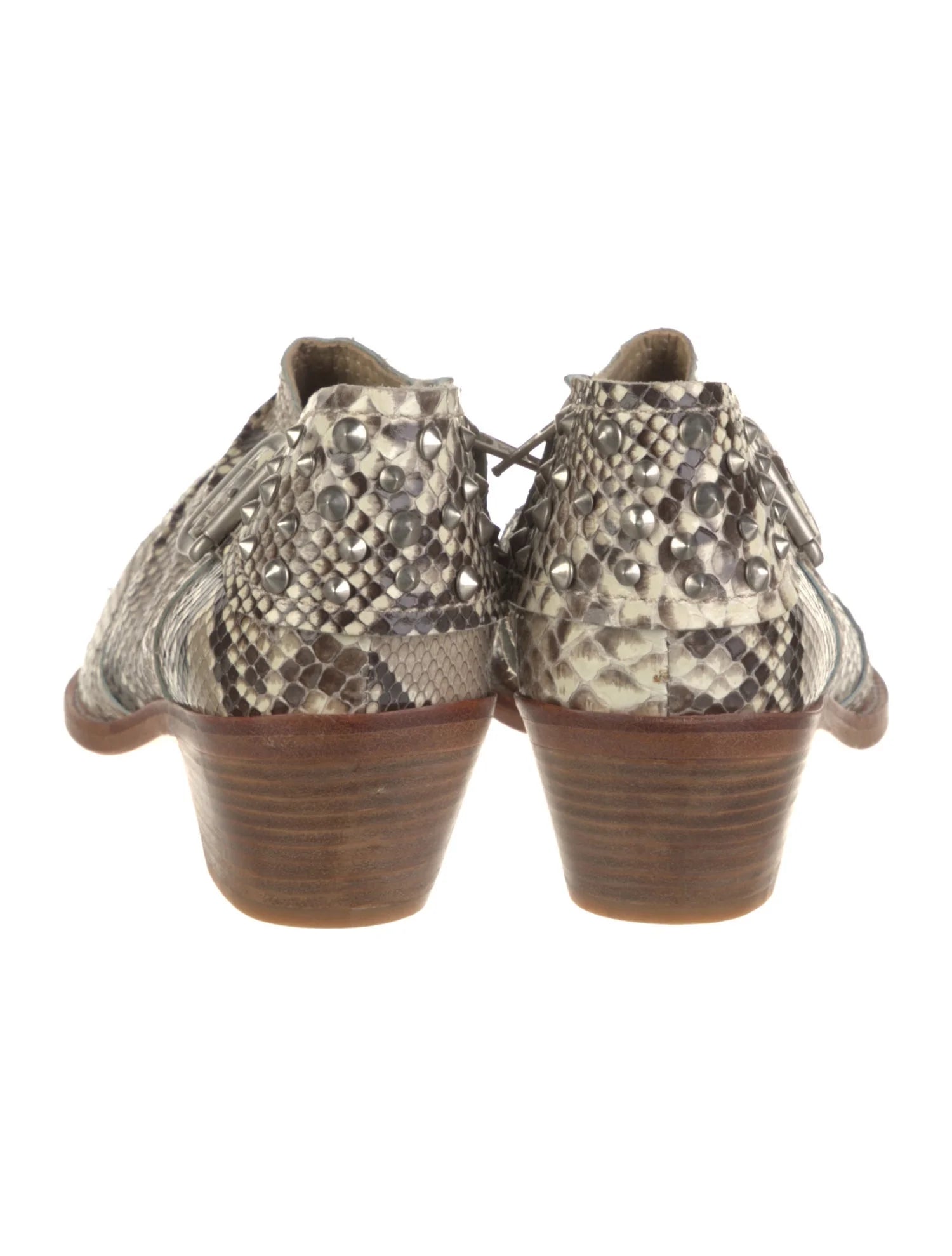 Junya Watanabe CDG Snakeskin Print Laceup Boots